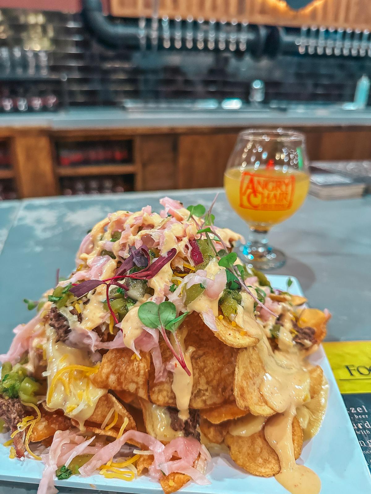 Angry Chair Brewing in Seminole Heights nachos