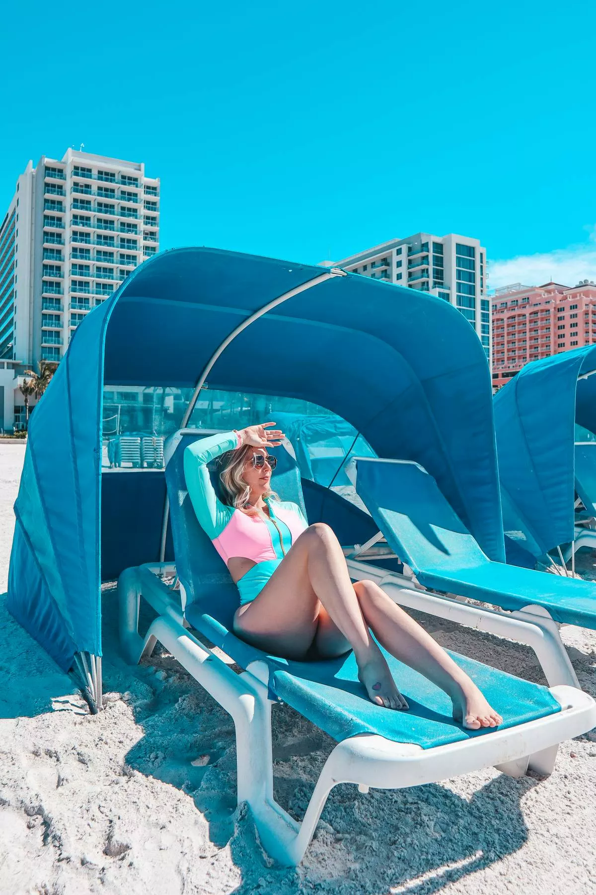 Beach cabana from Wyndham Grand Clearwater Beach