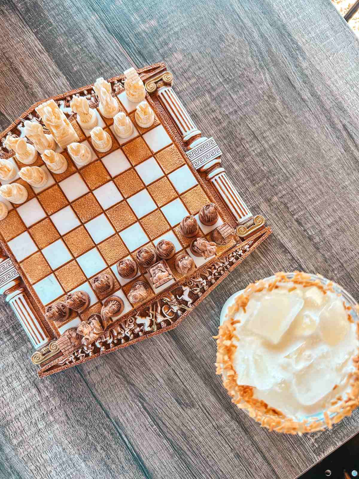 Chess and drinks at Tarpon Springs Distillery