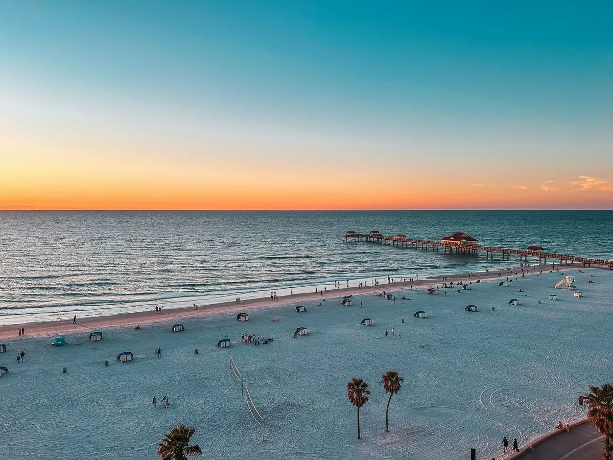 Clearwater Beach Pier 60 at sunset