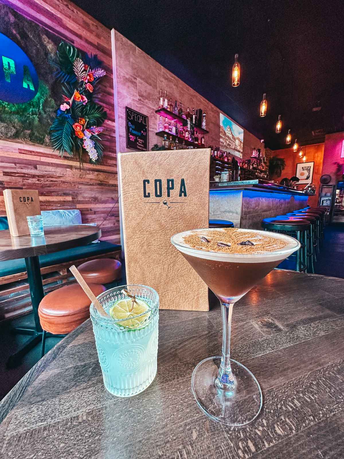 Cocktails from Copa in downtown St Pete