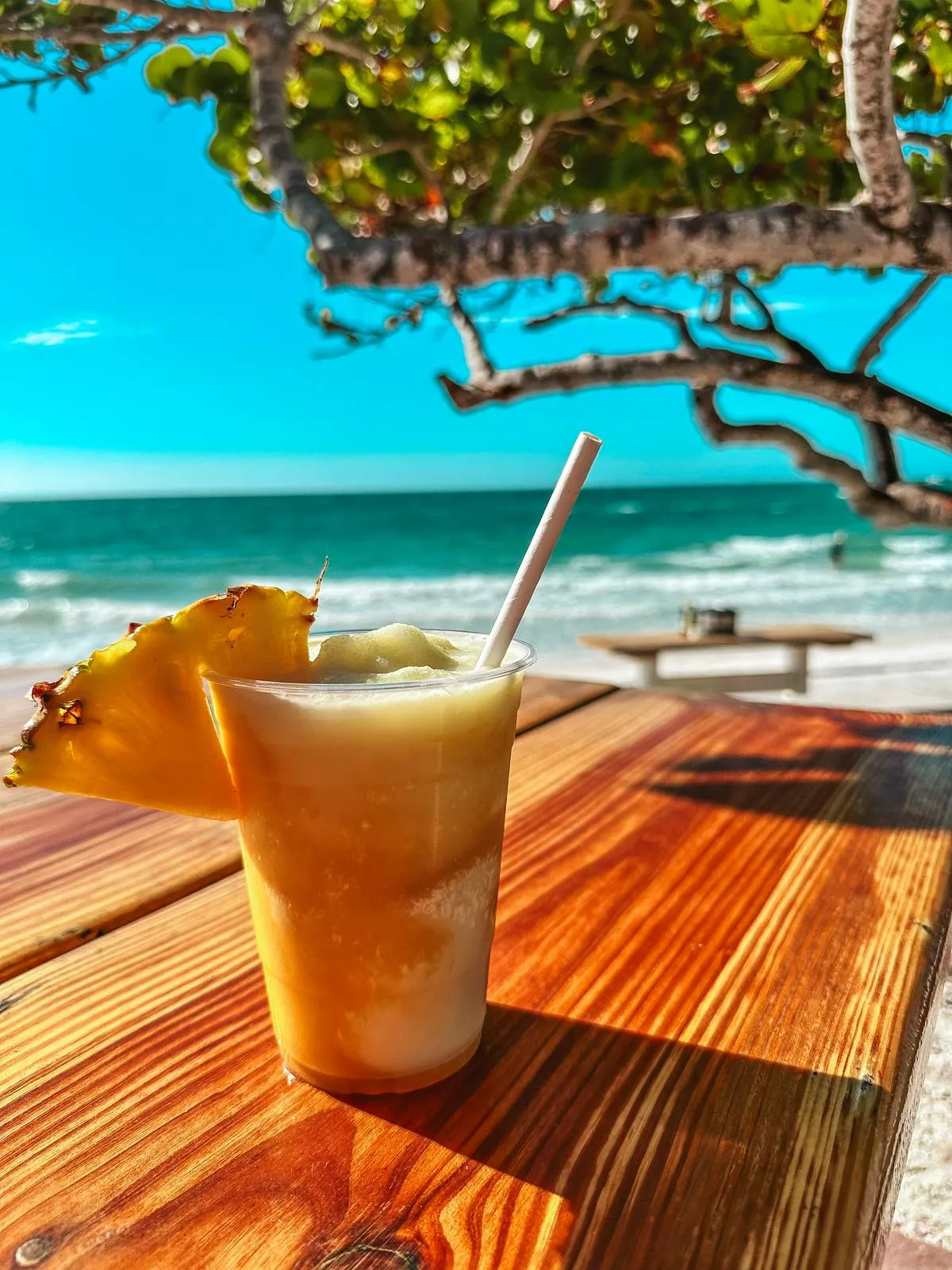 Mango pina colada at Paradise Grille