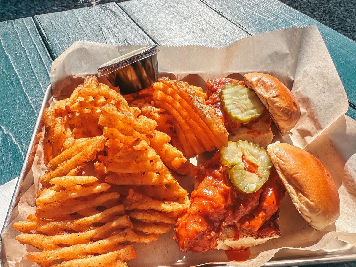 Spicy chicken sliders from Sponge City Brewing in Tarpon Springs