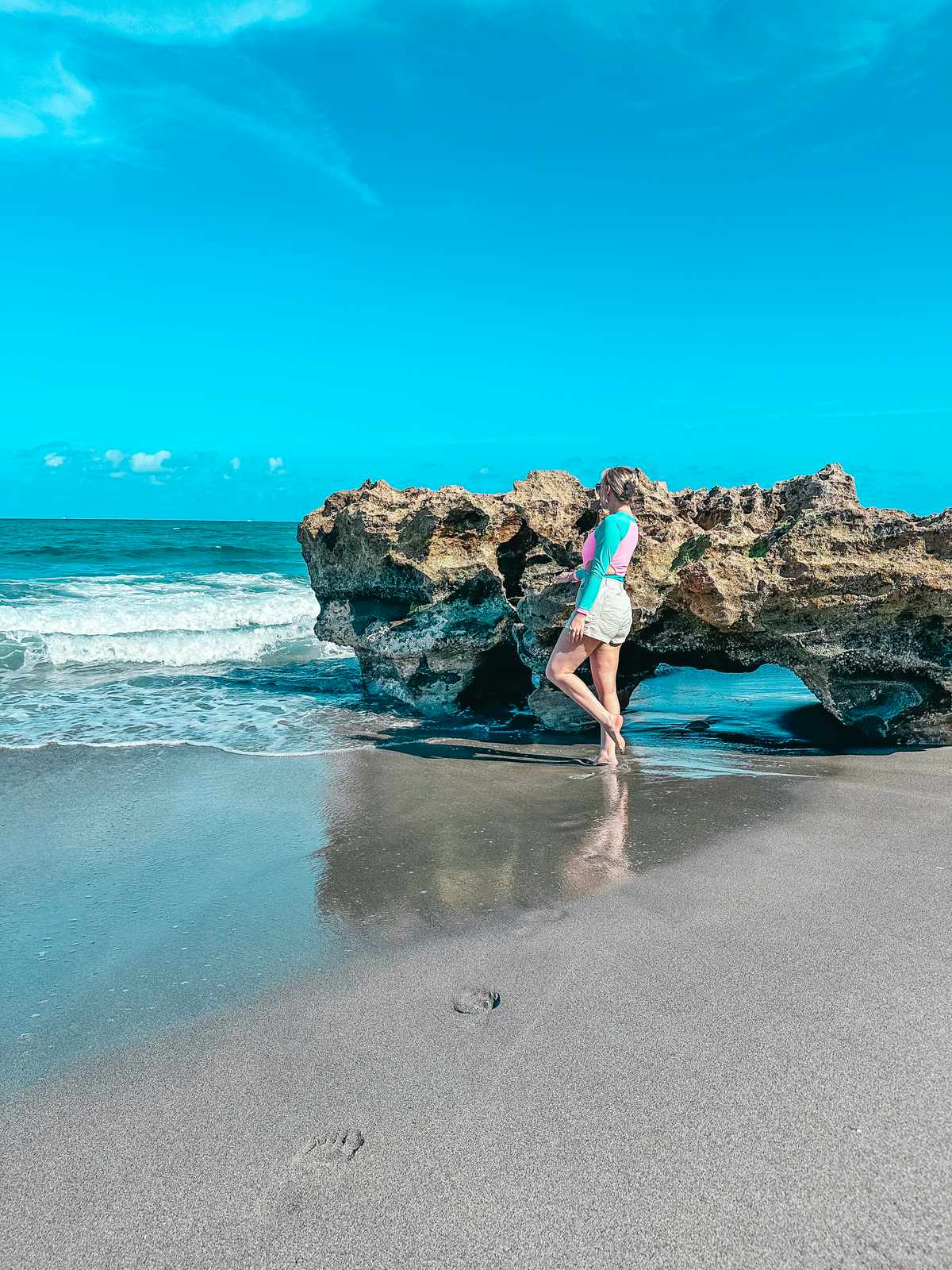 Admiring views at Coral Cove in Jupiter Florida