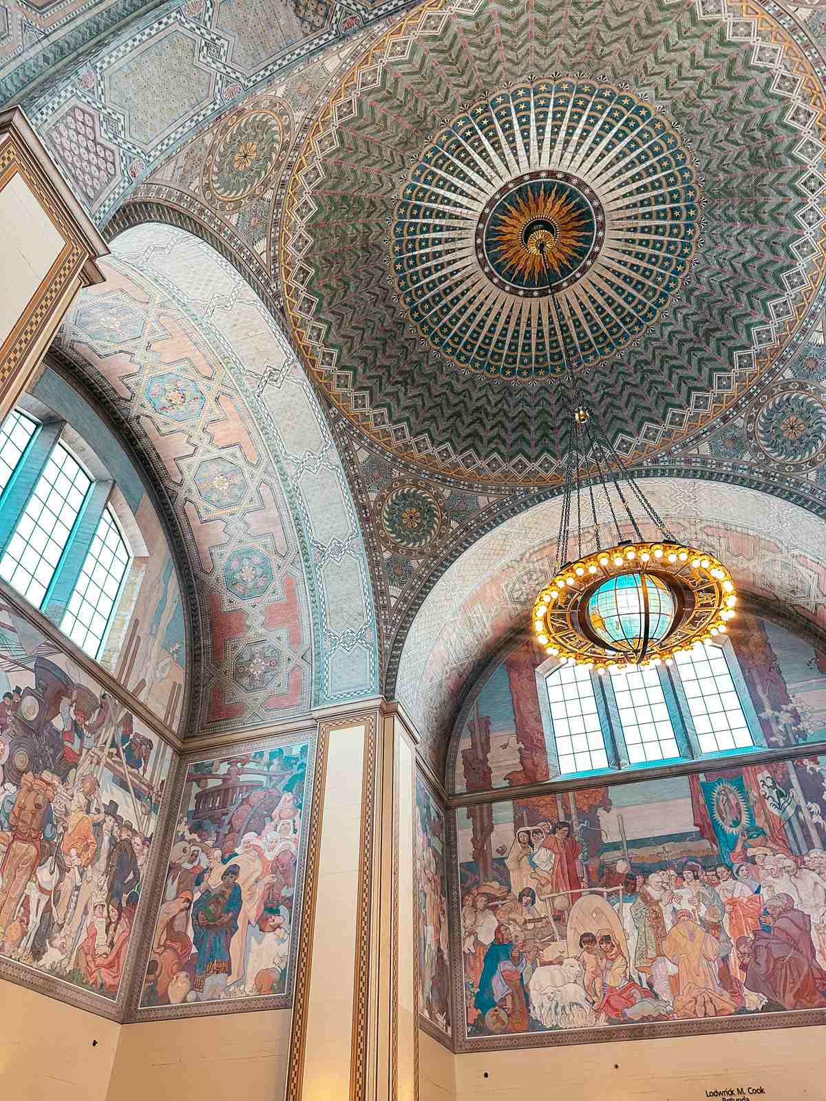 Architecture at the Central Library in Los Angeles CA