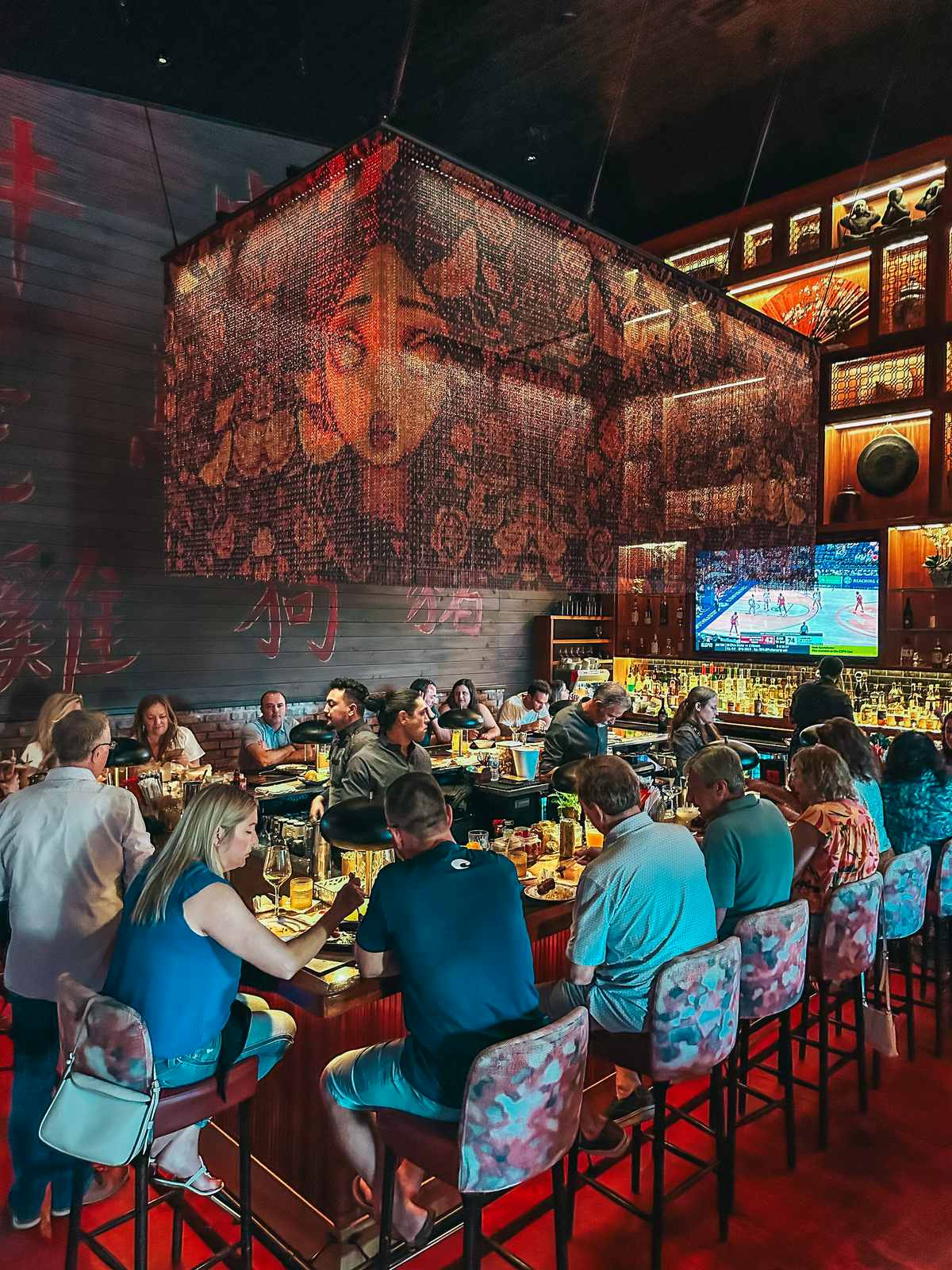 Bar area at Blackbird Asian restaurant in Jupiter Florida