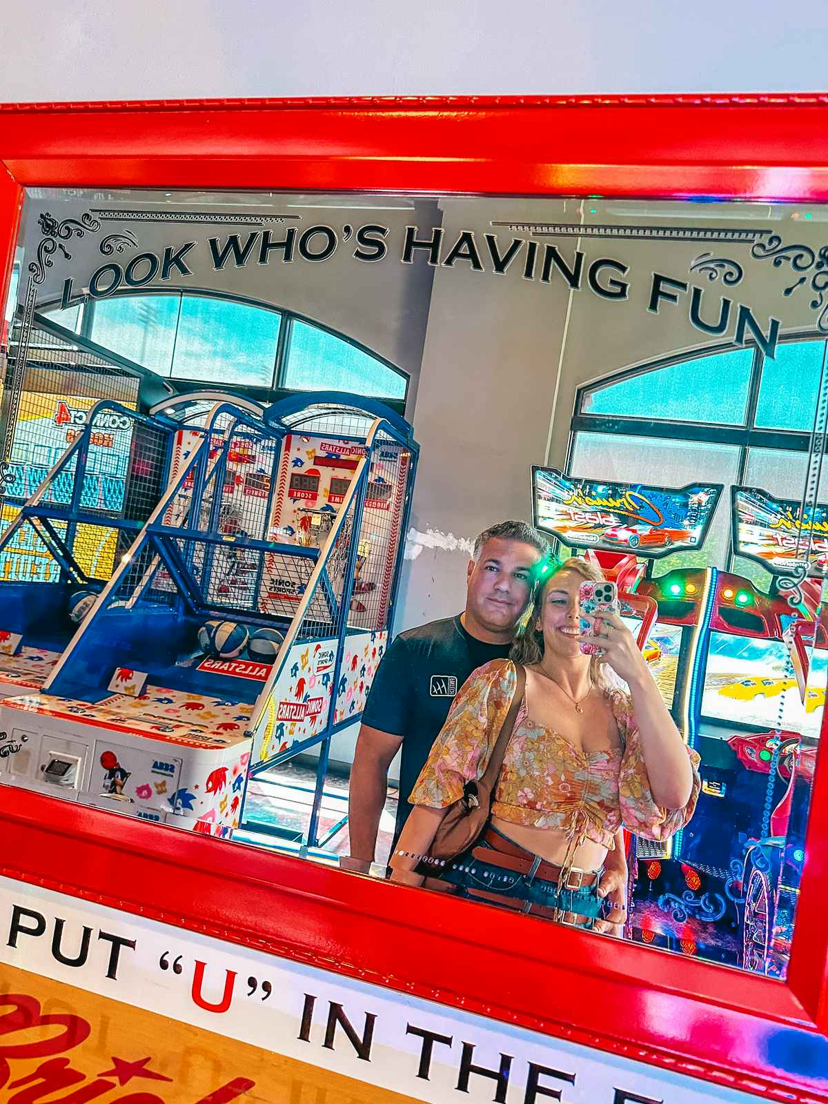 Couple having fun at Brickopolis Entertainment in Oklahoma City