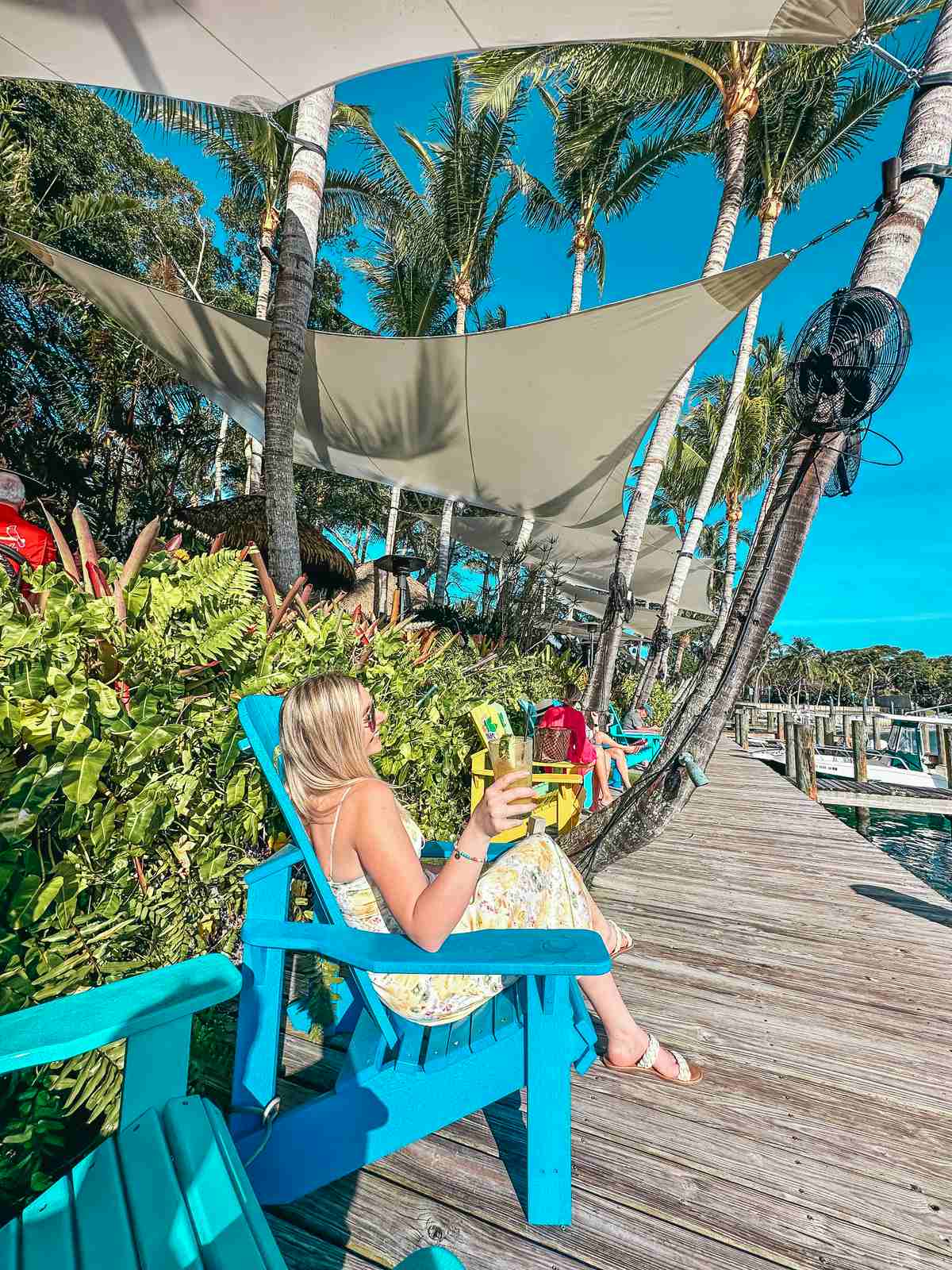 Deck area at Guanabanas restaurant in Jupiter