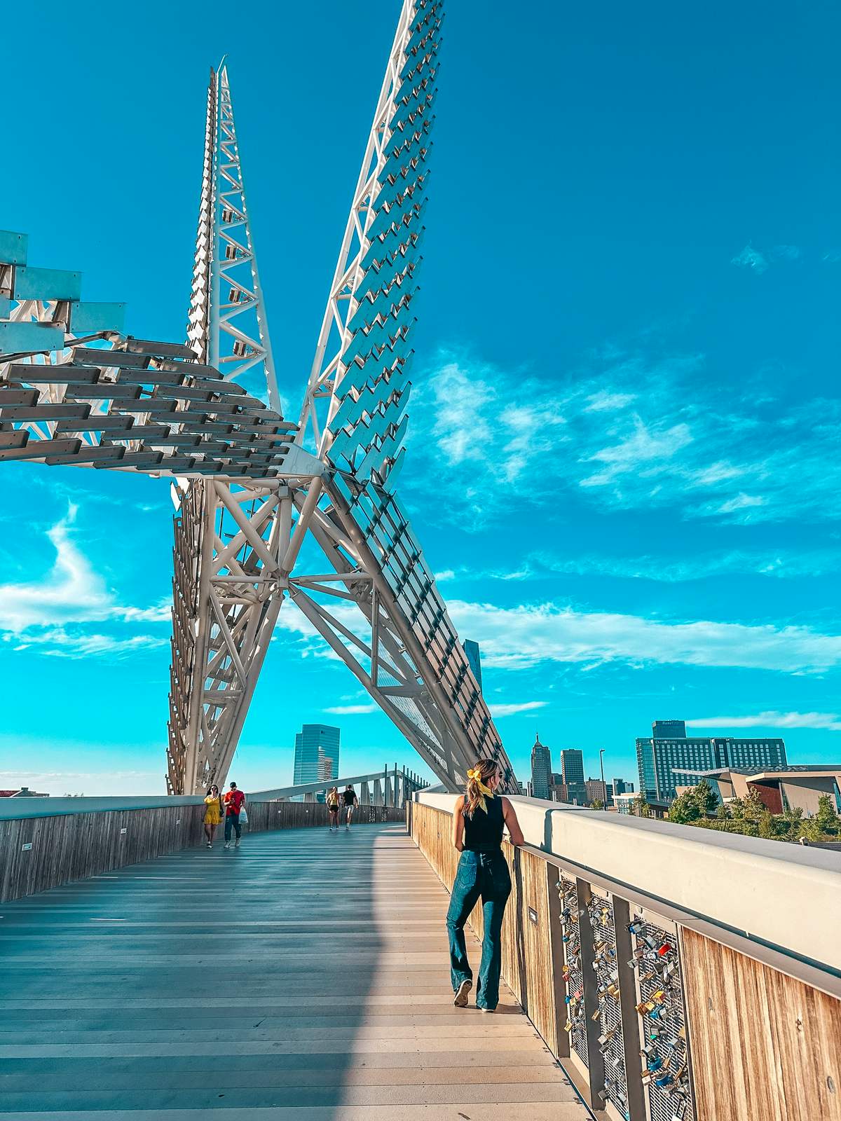 Destiny at the Skydance Pedestrian Bridge in Oklahoma City