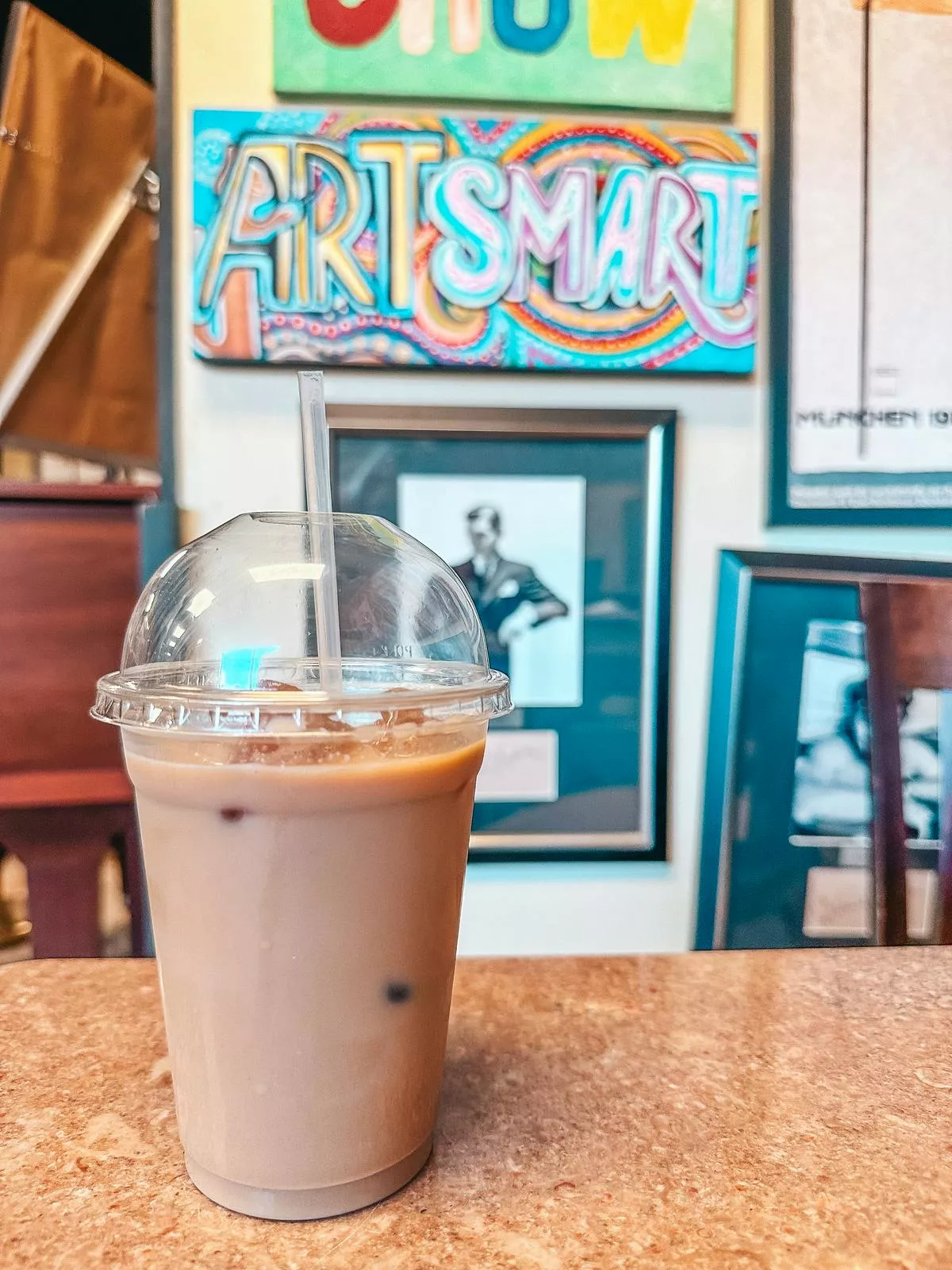 Iced coffee from Art Smart Coffee in Dunedin