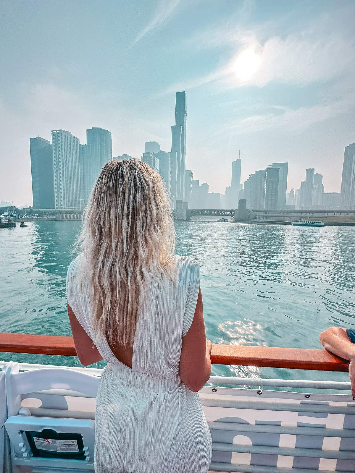 Looking out at Chicago on the Shoreline Sightseeing Architecture River Tour