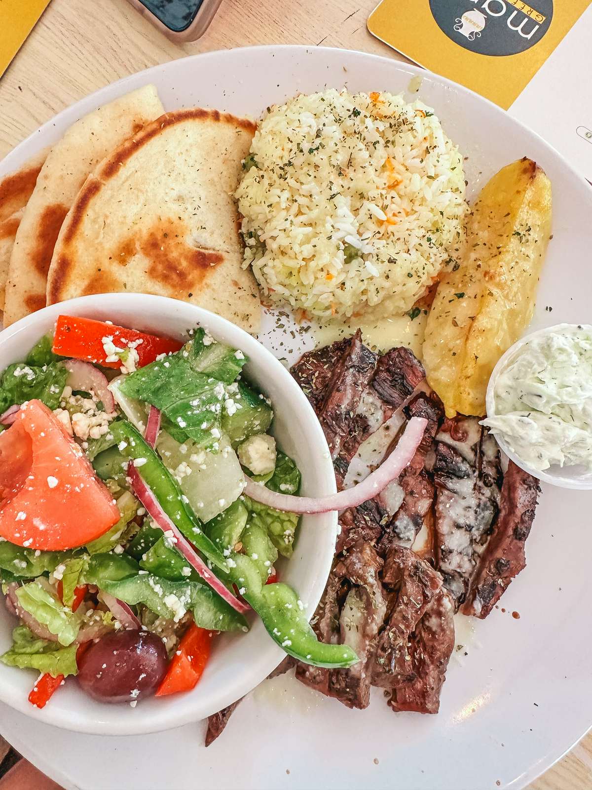 Lunch plate from Mana Greek Fusion in Jupiter