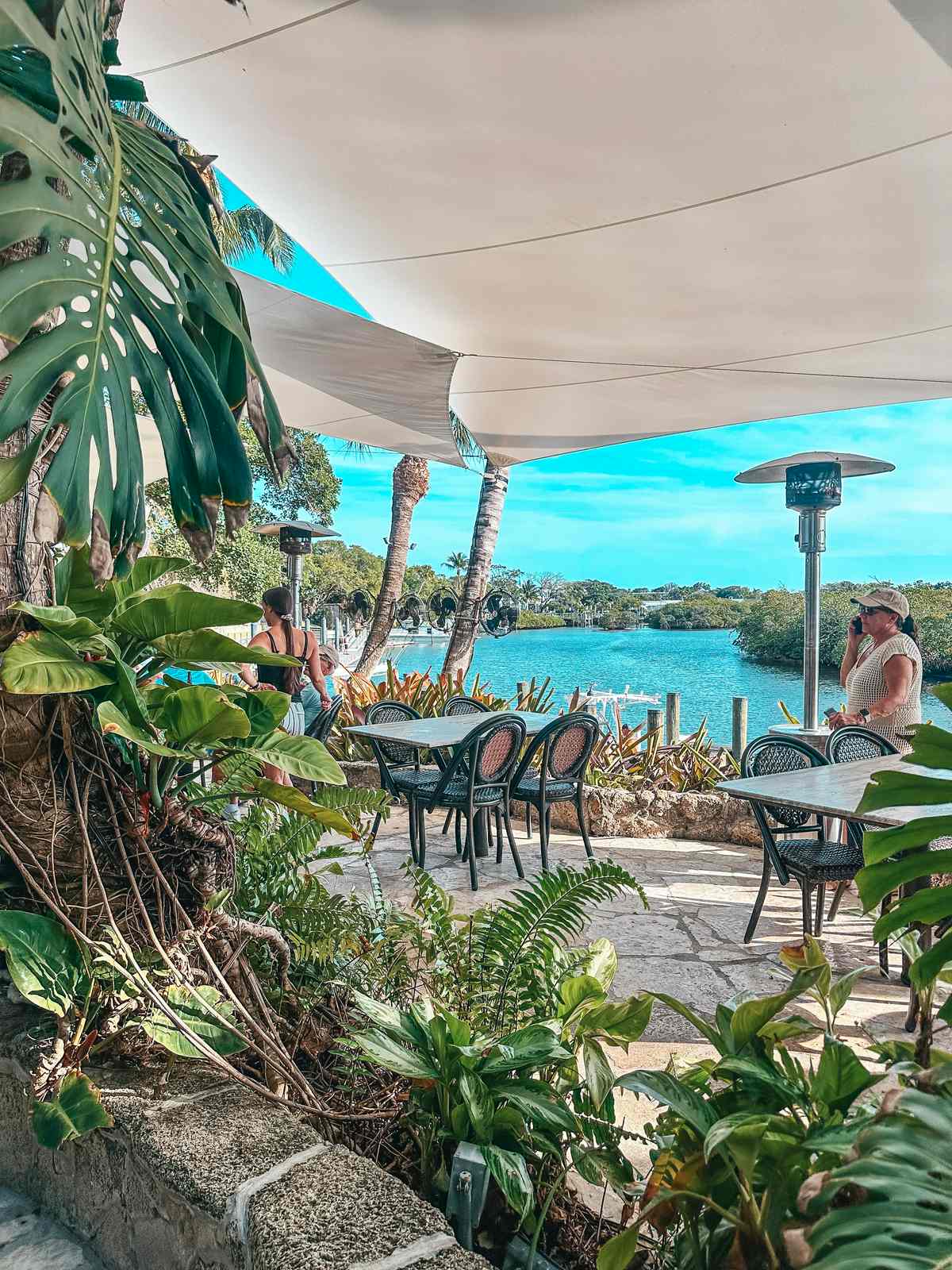 Patio seating area at Guanabanas Jupiter restaurant