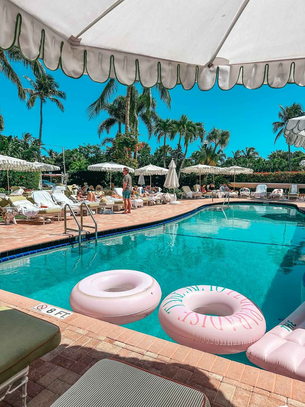 Pool area at The Colony Hotel in Palm Beach
