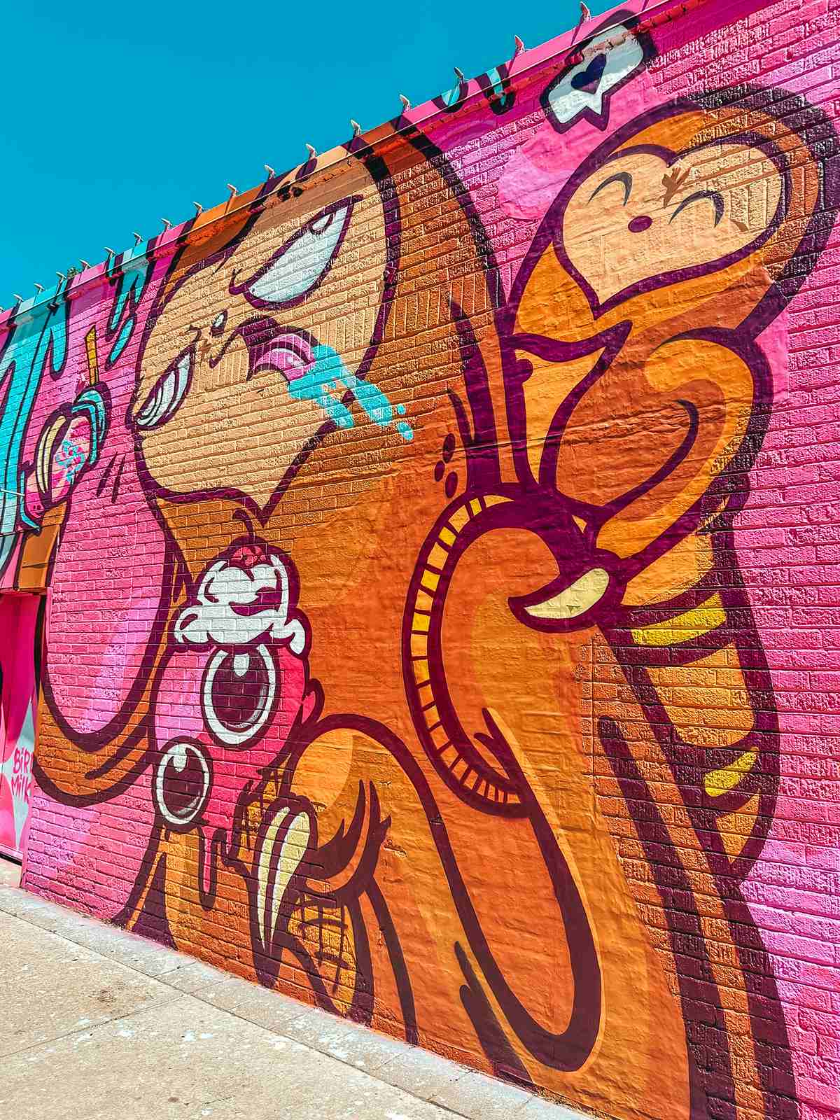 Sloth mural in the Plaza District in Oklahoma City