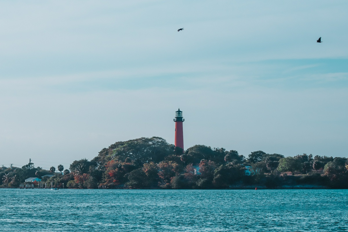 Views of the Jupiter Lighthouse from DuBois Park