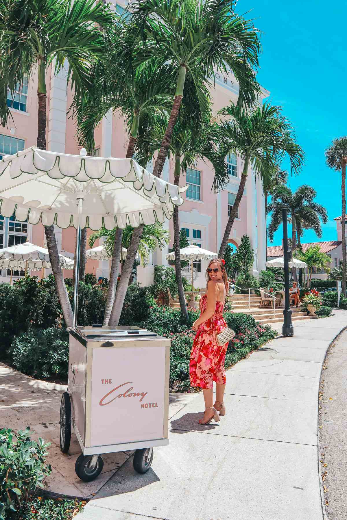 Walking up to The Colony Hotel in Palm Beach