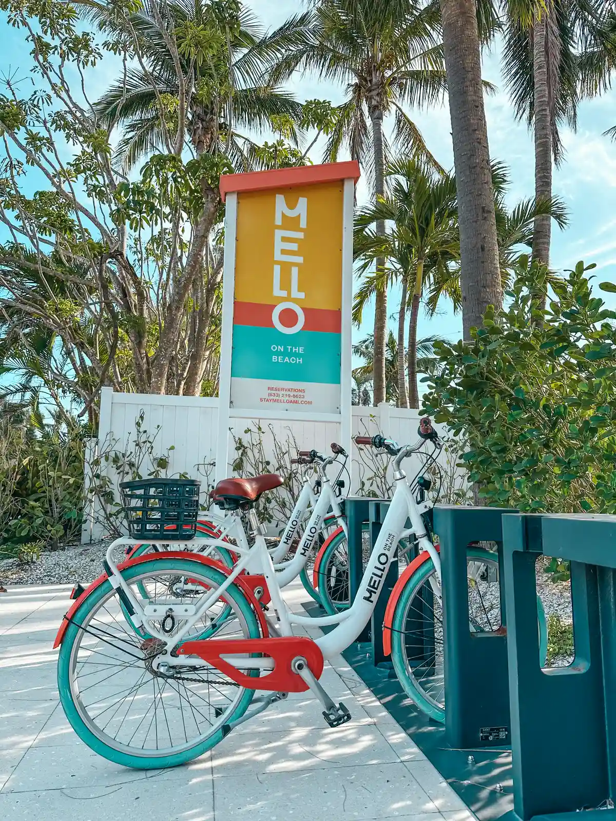 Bike rentals at Mello on the Beach on Anna Maria Island