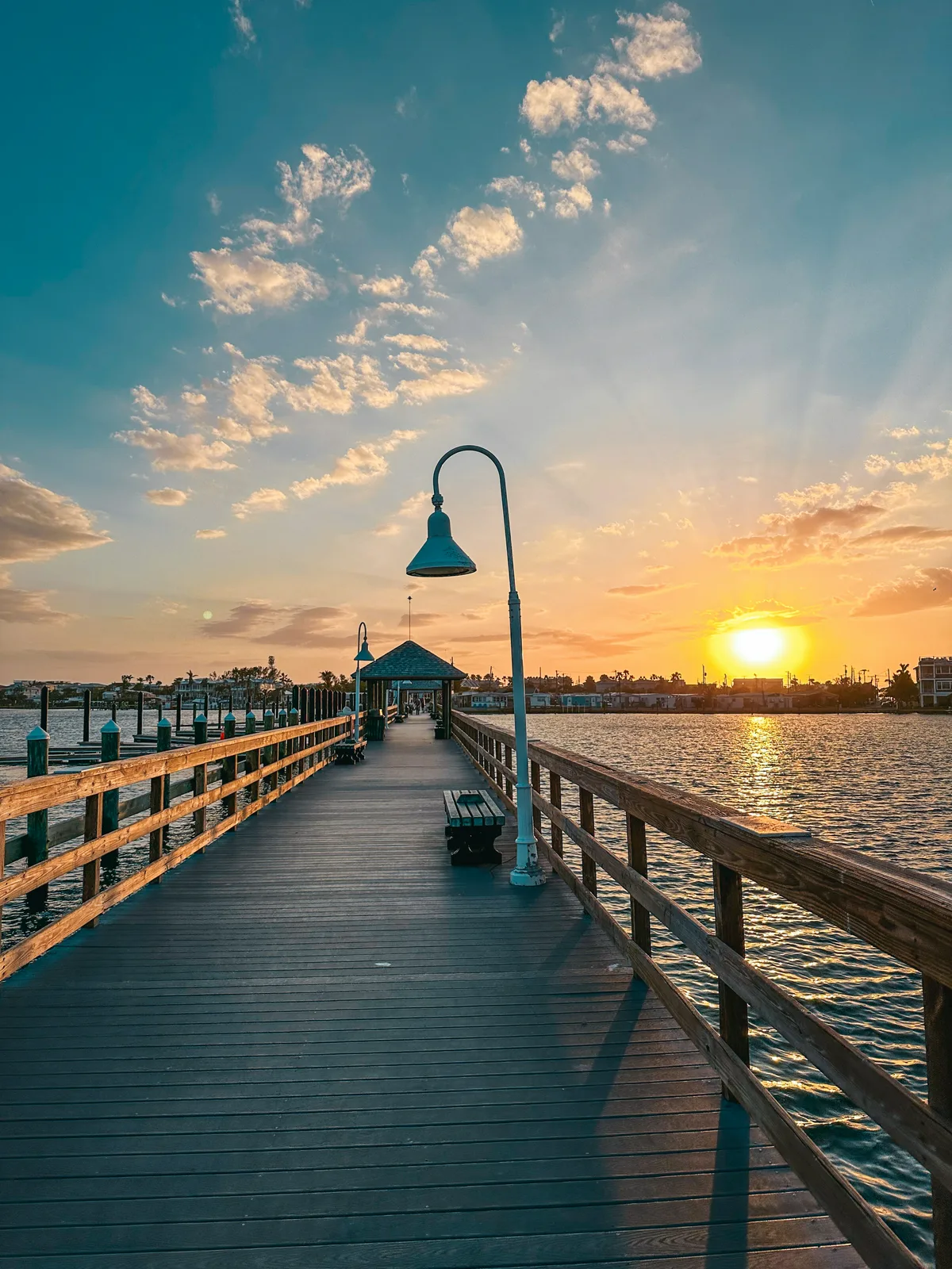 Bradenton Beach City Pier Anna Maria Island at sunset