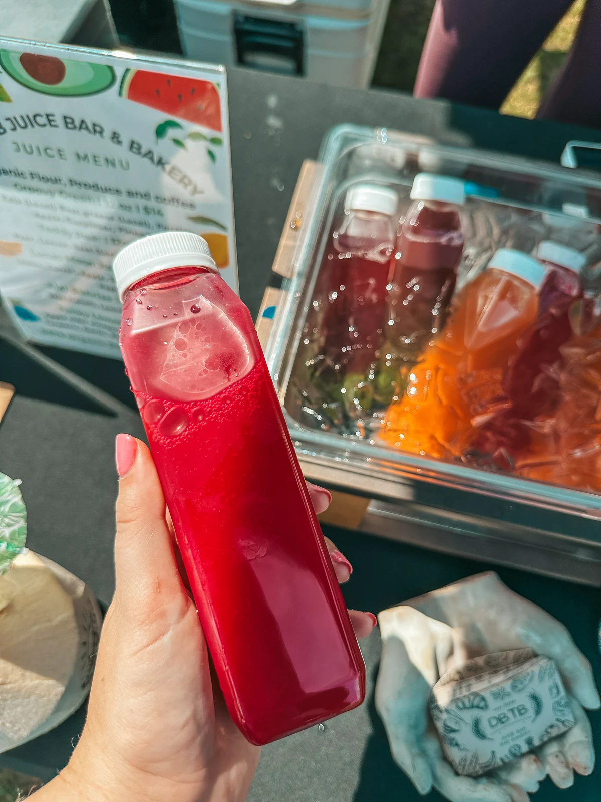 Fresh juice from Anna Maria Farmers Market