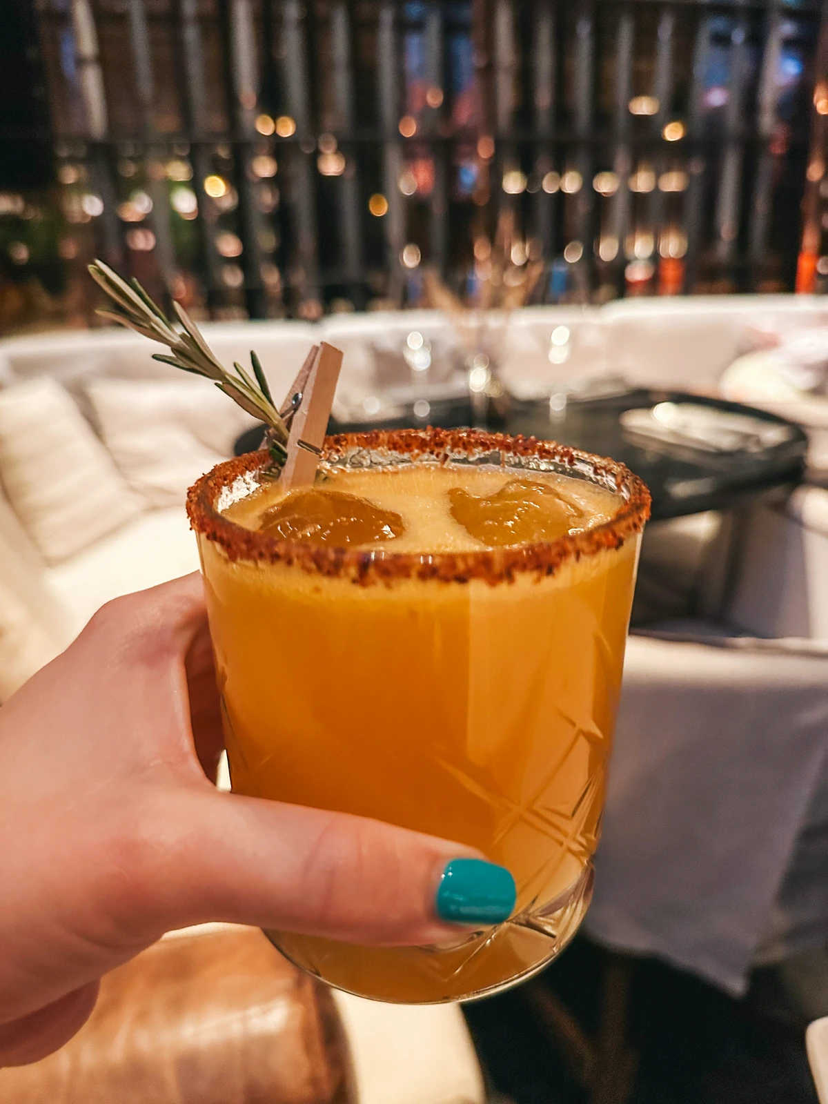 Passion fruit mezcalita from Sonora Grill Prime in Roma Norte Mexico City