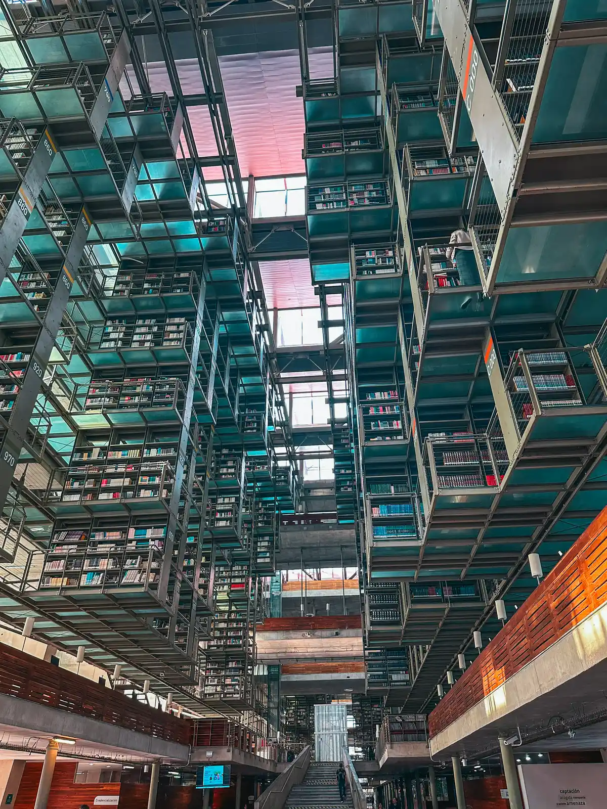 The beautiful Biblioteca Vasconcelos in Mexico City