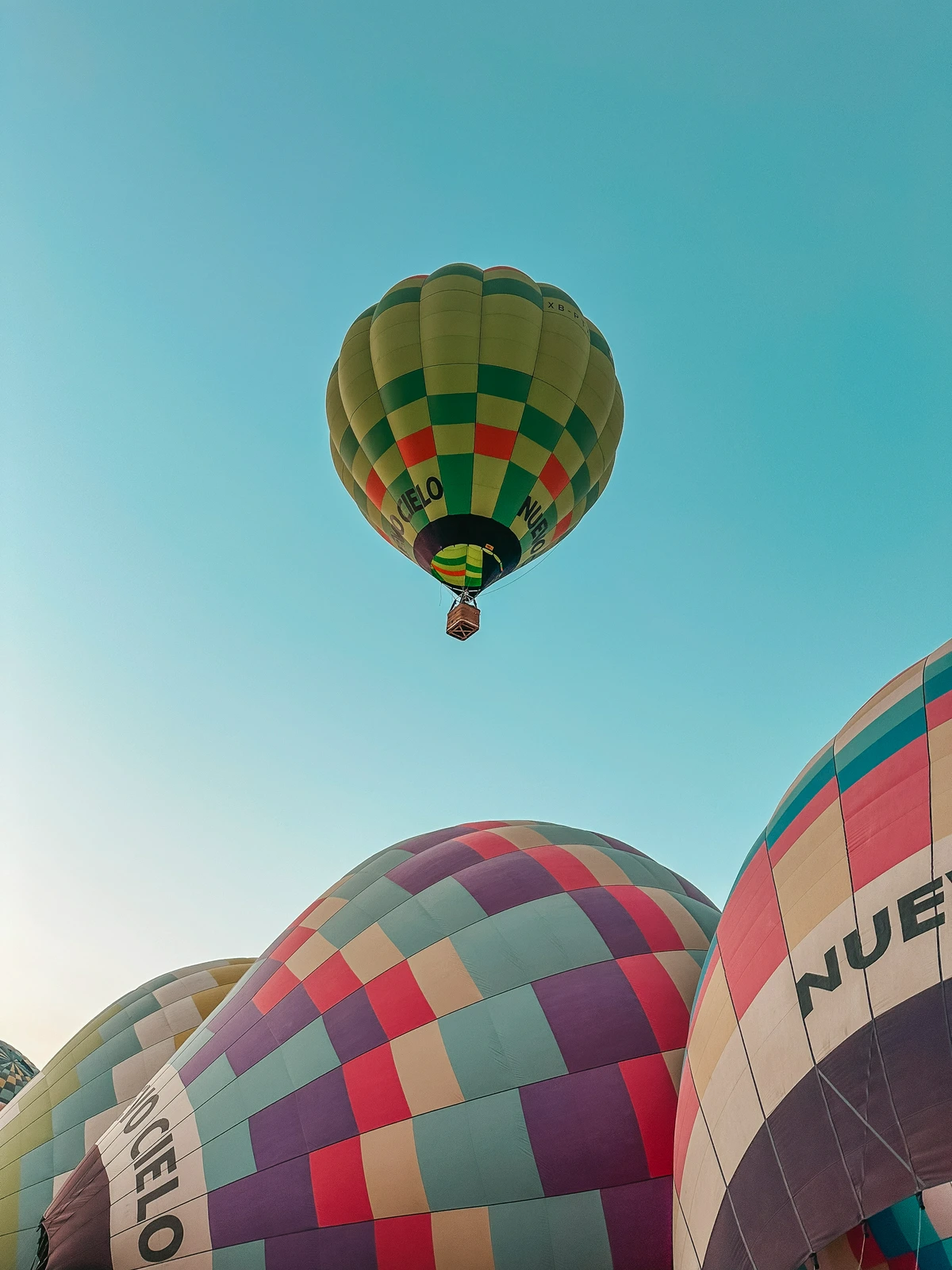 Watching hot air balloons take off near Mexico City