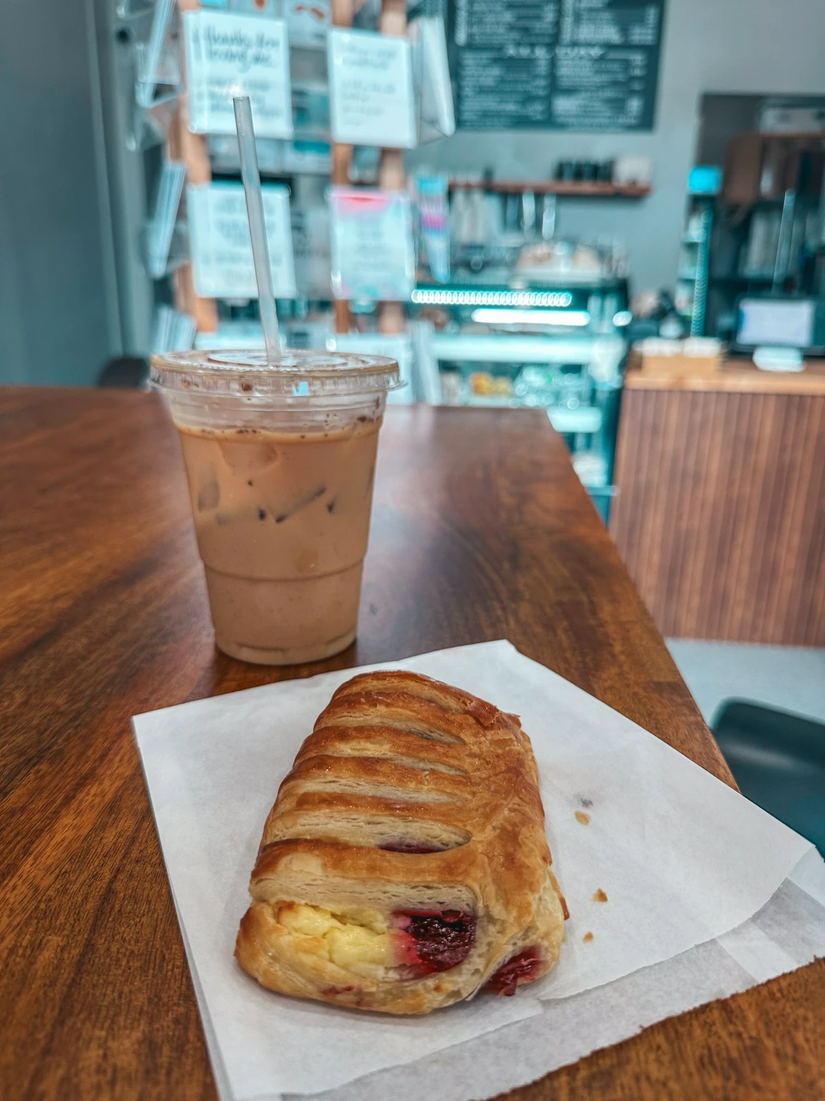 Cherry and cheese croissant from DI Coffee Bar in Seminole Heights Tampa