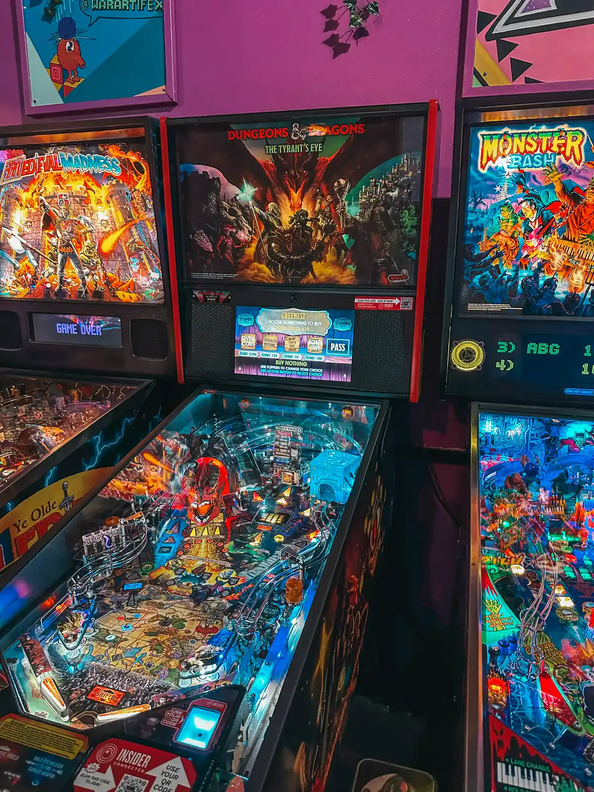 Pinball machines at Lowry Parcade in Seminole Heights Tampa