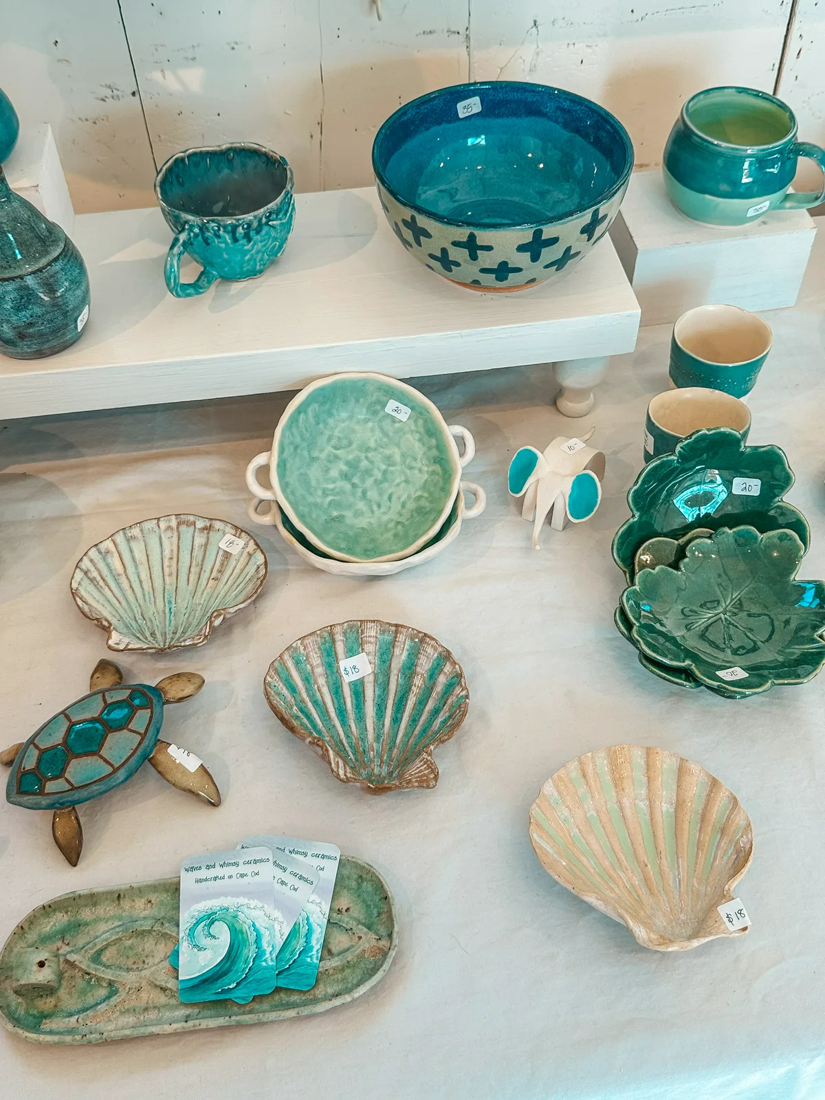 Ceramics at one of the Artist Shanties in Hyannis Cape Cod