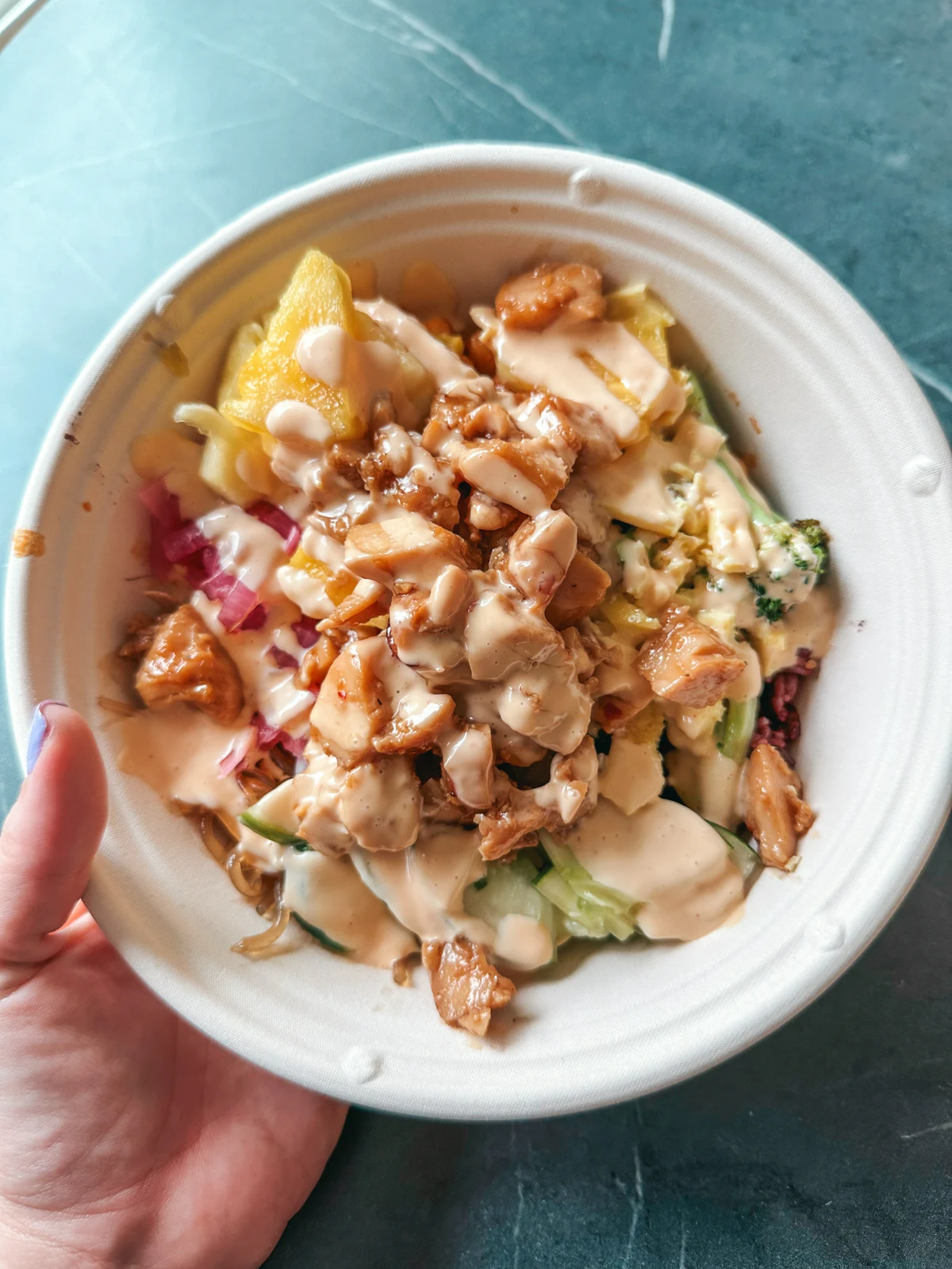 Chicken bowl from Bibibop in Columbus