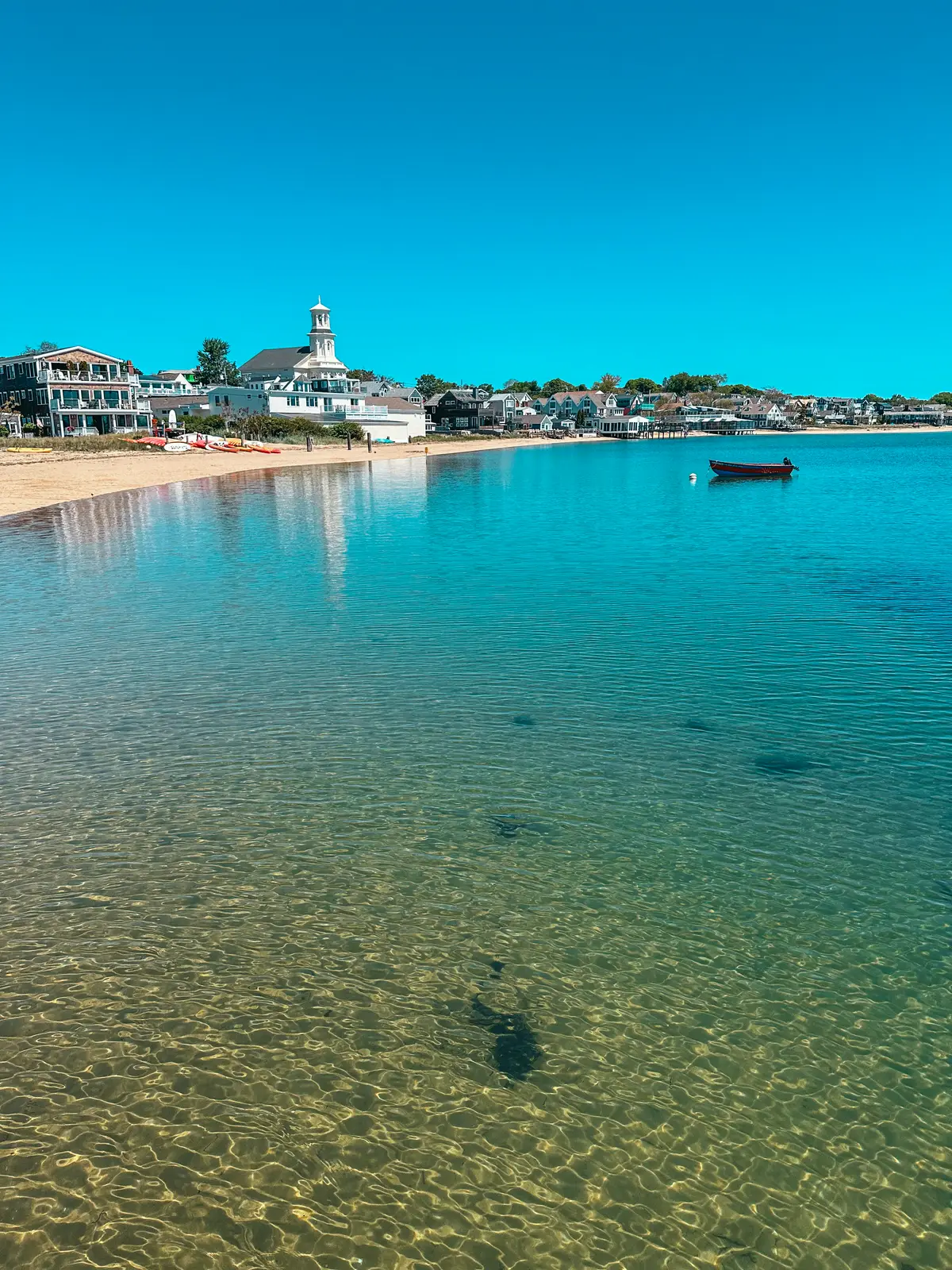 Clear waters off of MacMillan Pier in Provincetown
