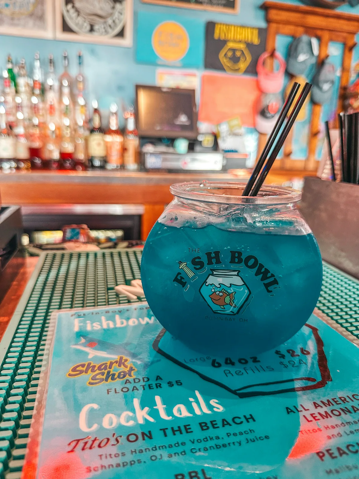 Fish bowl drink from The Fishbowl on Put in Bay