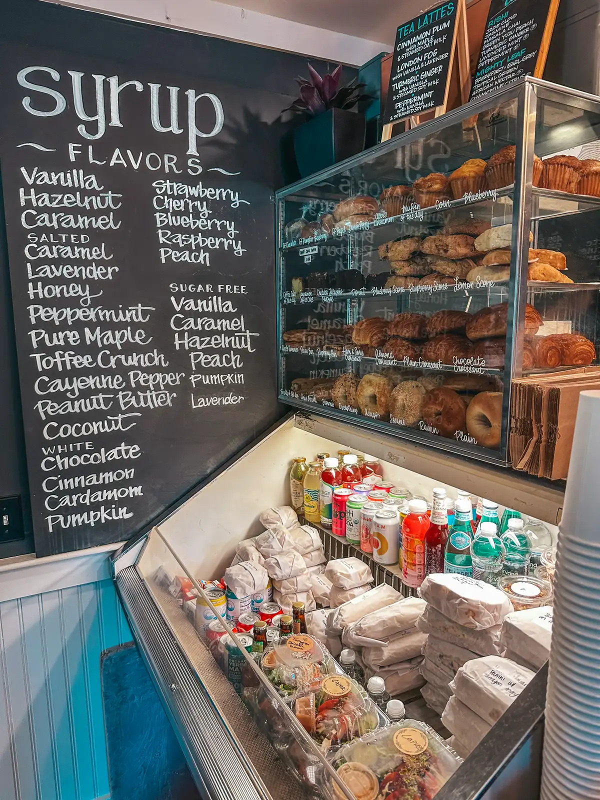 Food options at Nirvana Coffee Company in Barnstable on Cape Cod