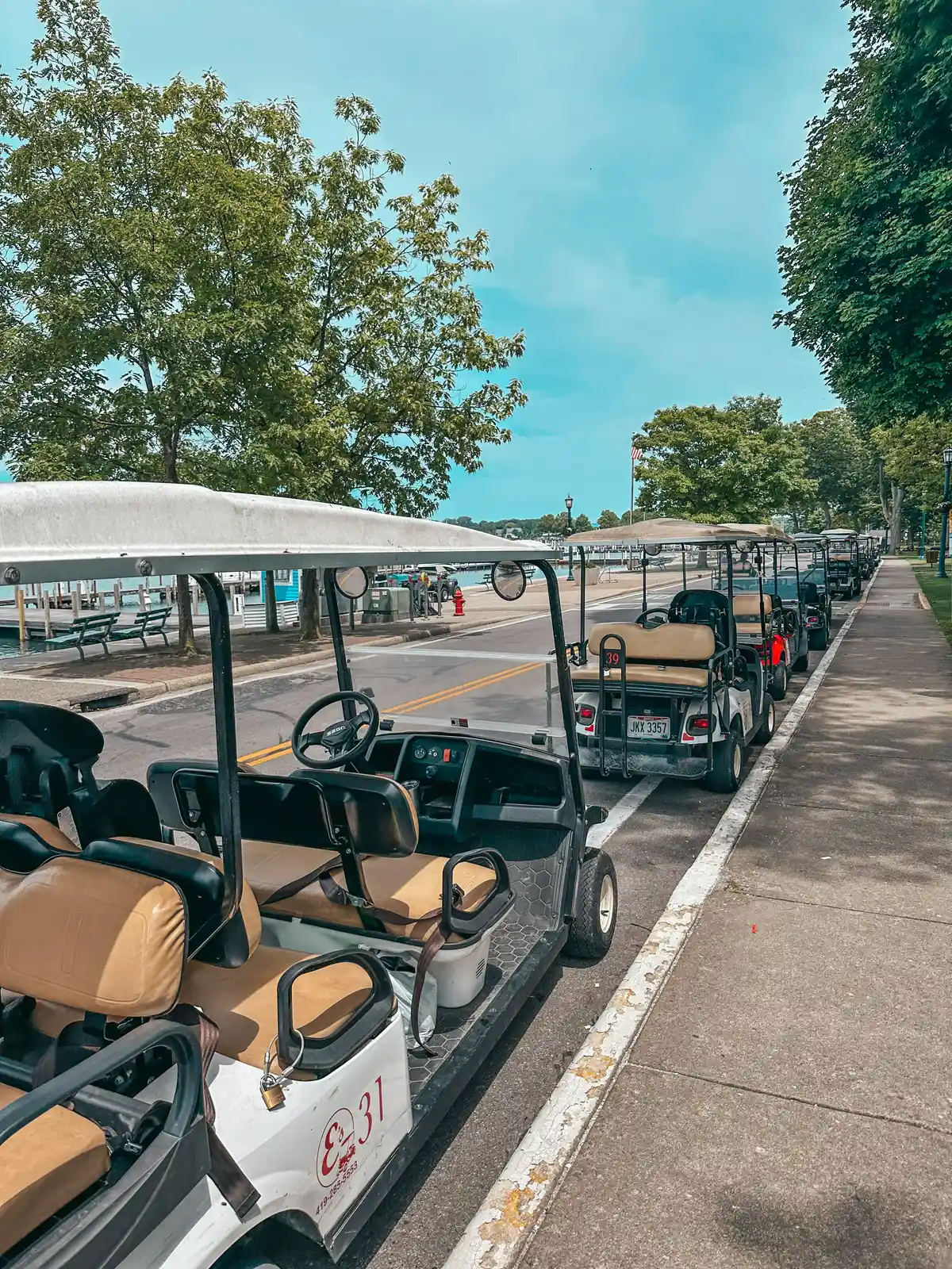 Golf carts on Put in Bay Ohio