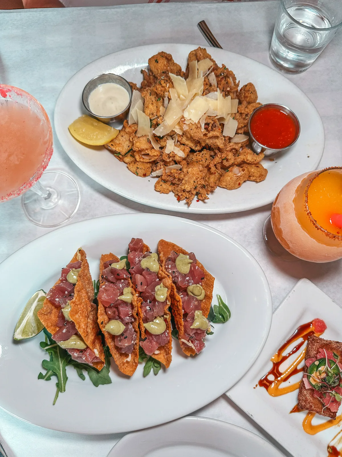 Happy hour spread from Forno in Columbus Ohio