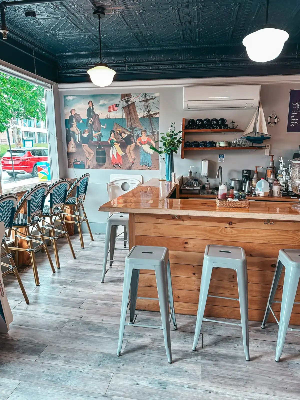 Inside Mariner Cafe in Hyannis Massachusetts