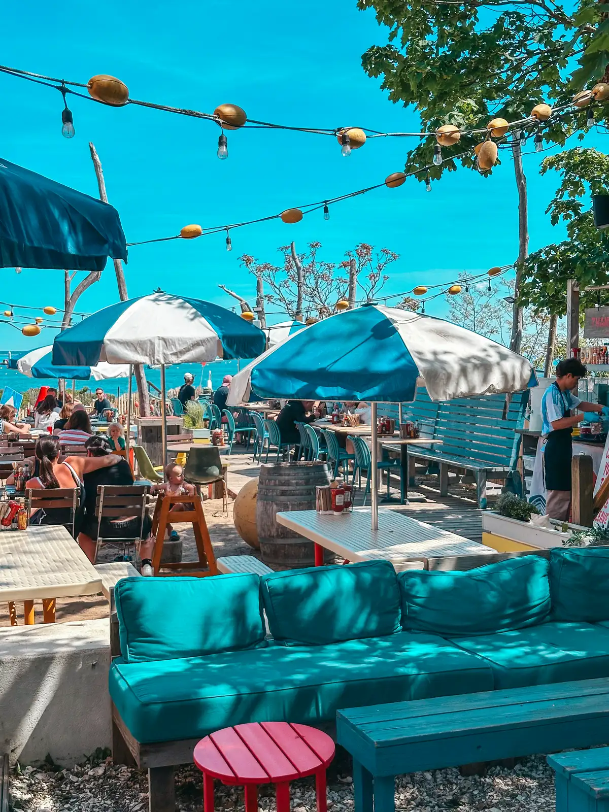 Outdoor back patio at The Canteen in Provincetown