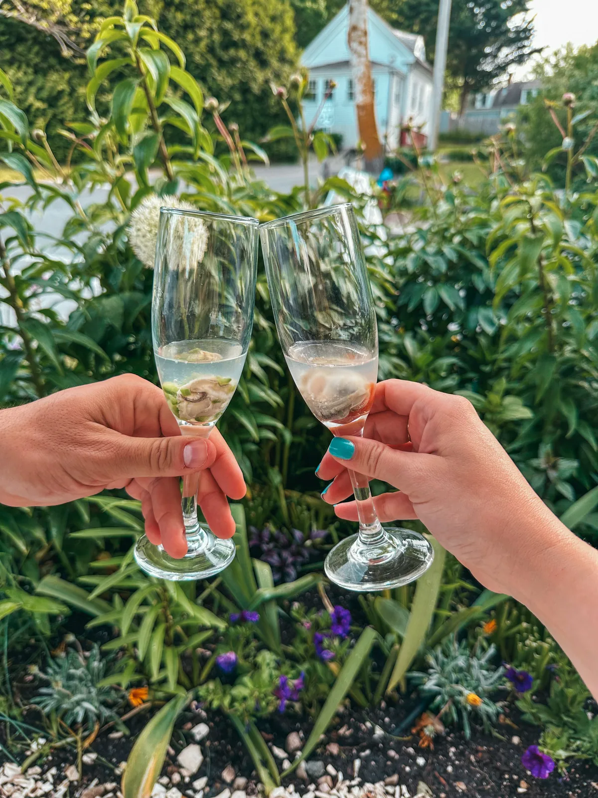 Oyster flutes from Macs Fish House on Cape Cod
