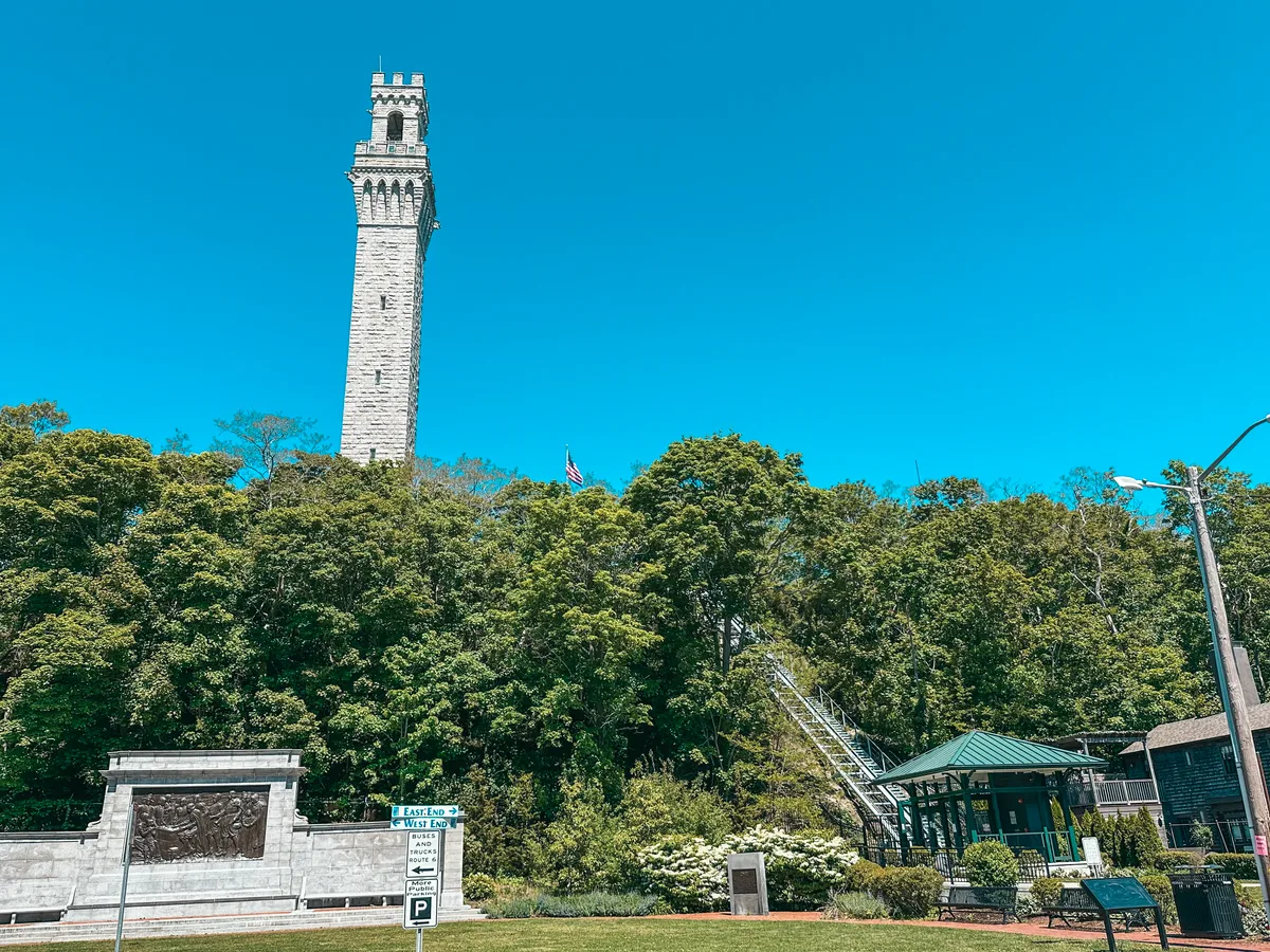 Pilgrim Monument and incline in Provincetown MA