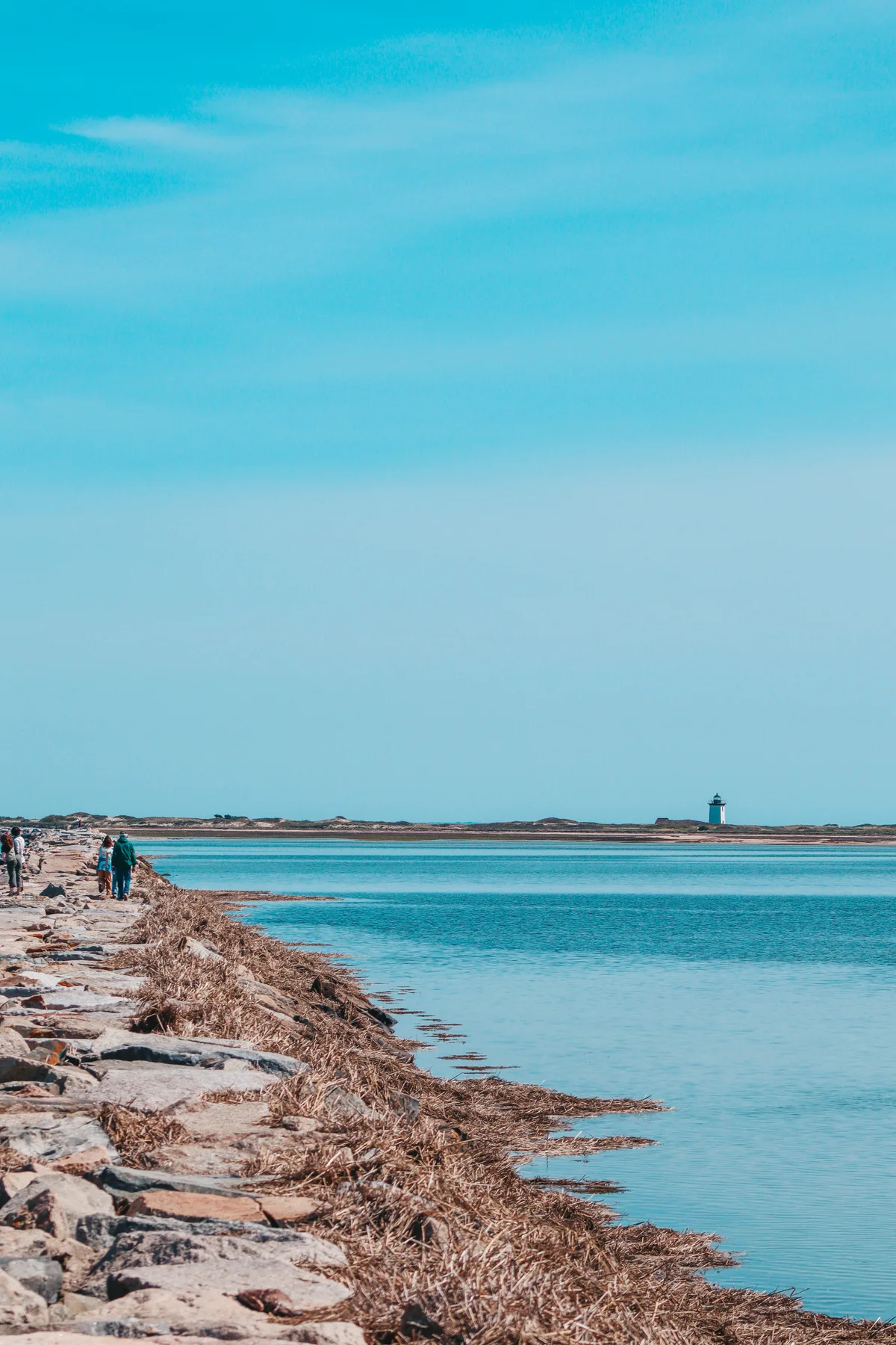 View if Long Point Lighthouse in the distance on Cape Cod