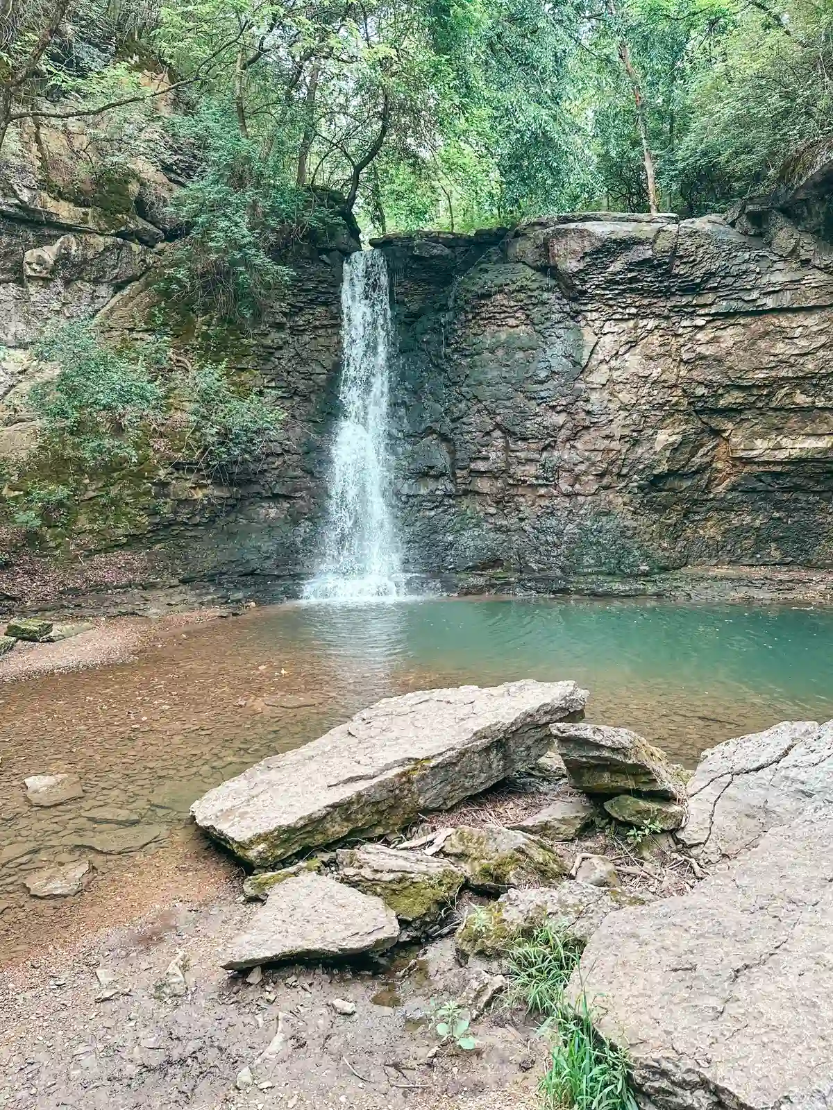 Waterfall at Hayden Falls Park in Columbus Ohio