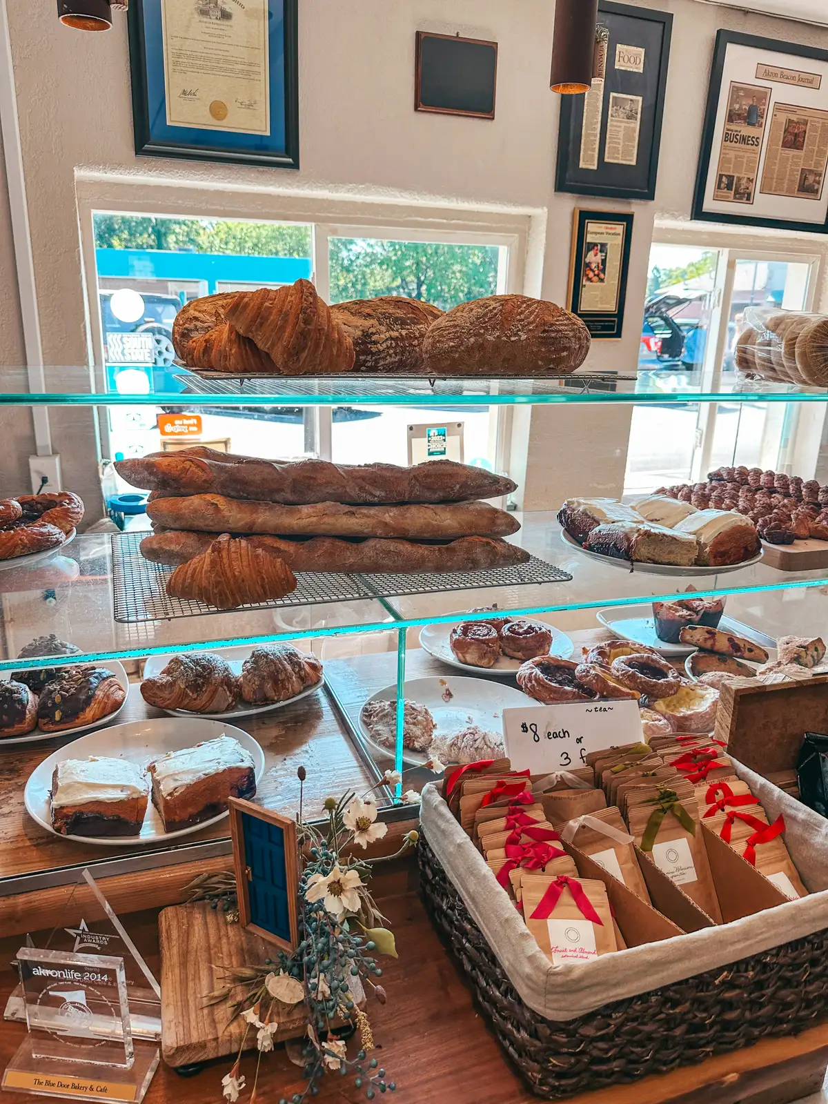 Baked goods from The Blue Door Cafe and Bakery in Cuyahoga Valley Ohio