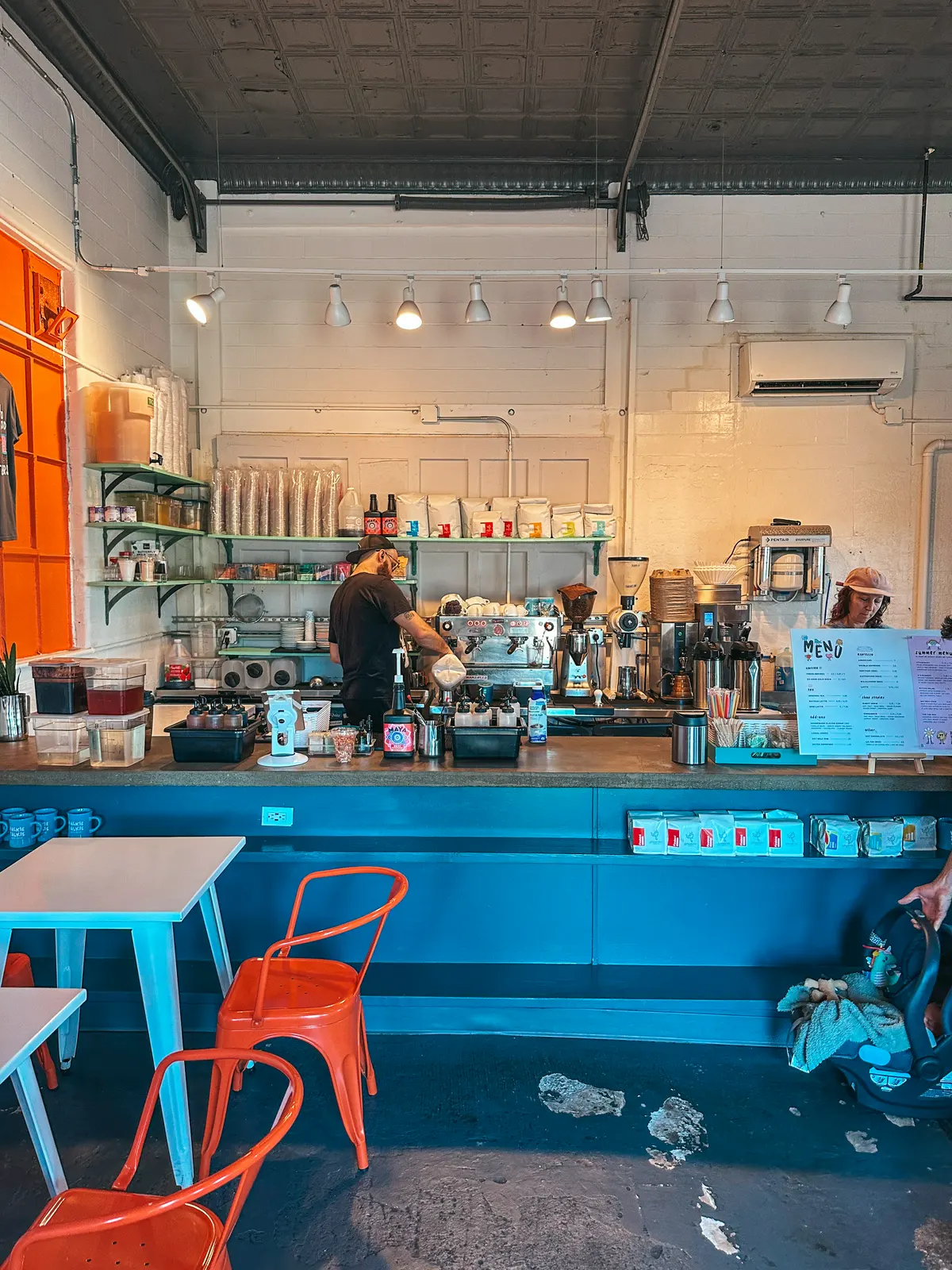 Baristas working at Walkie Talkie Coffee in Canton Ohio