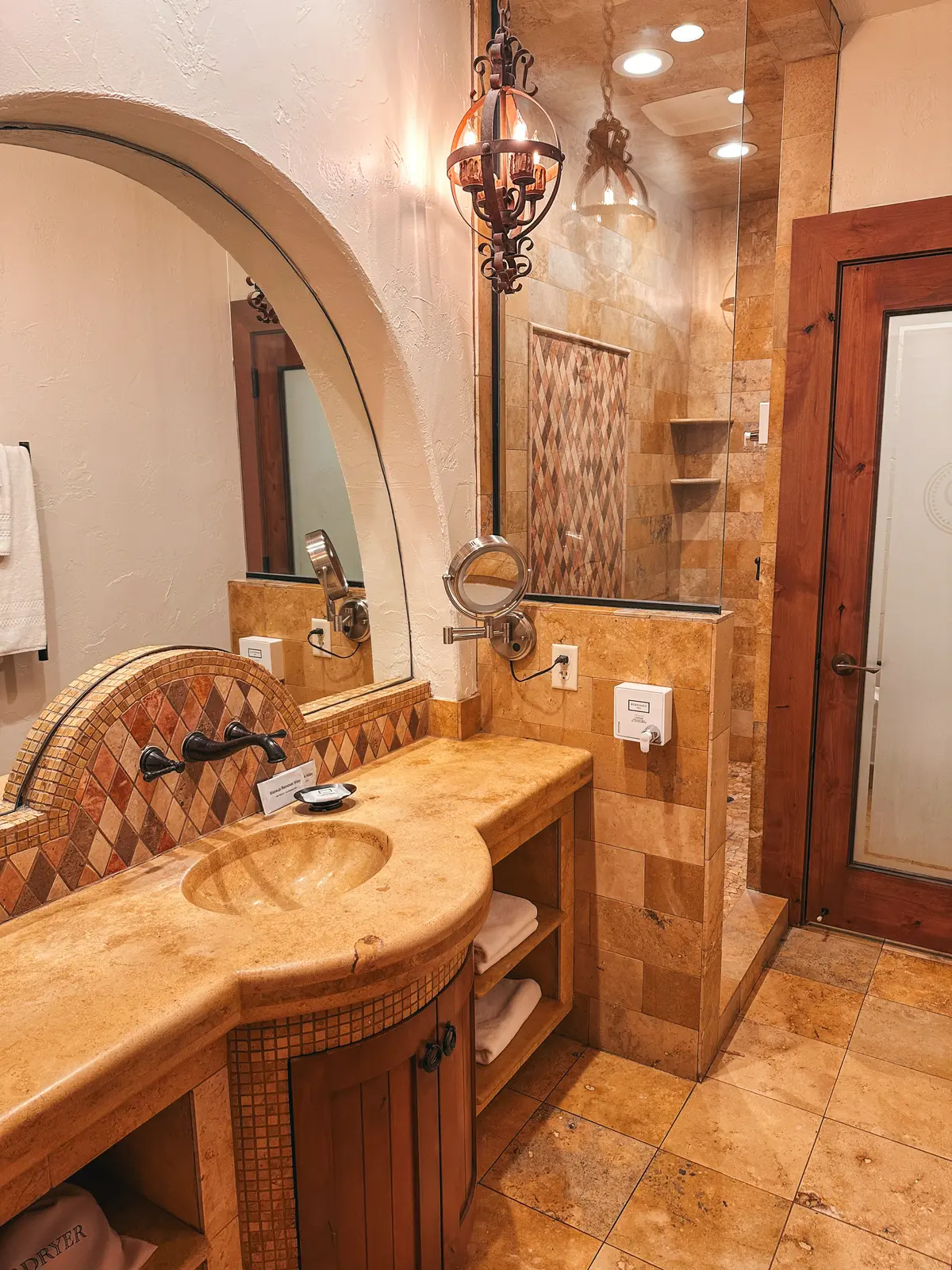 Bathroom inside of a villa at Gervasi Vineyard in Canton Ohio