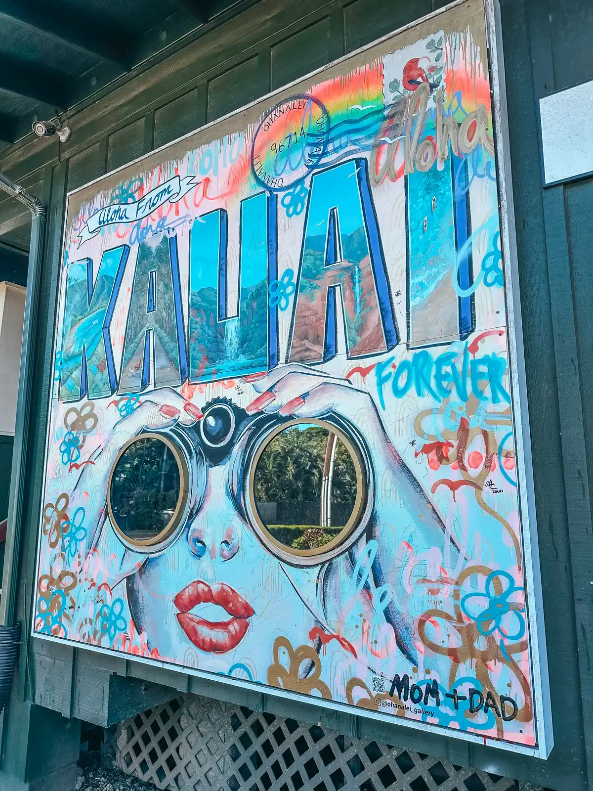 Beautiful mural in Hanalei Kauai