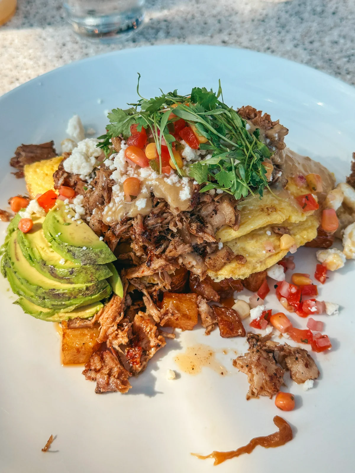 Brisket omelette from The Blue Door Cafe and Bakery in Cuyahoga Valley Ohio