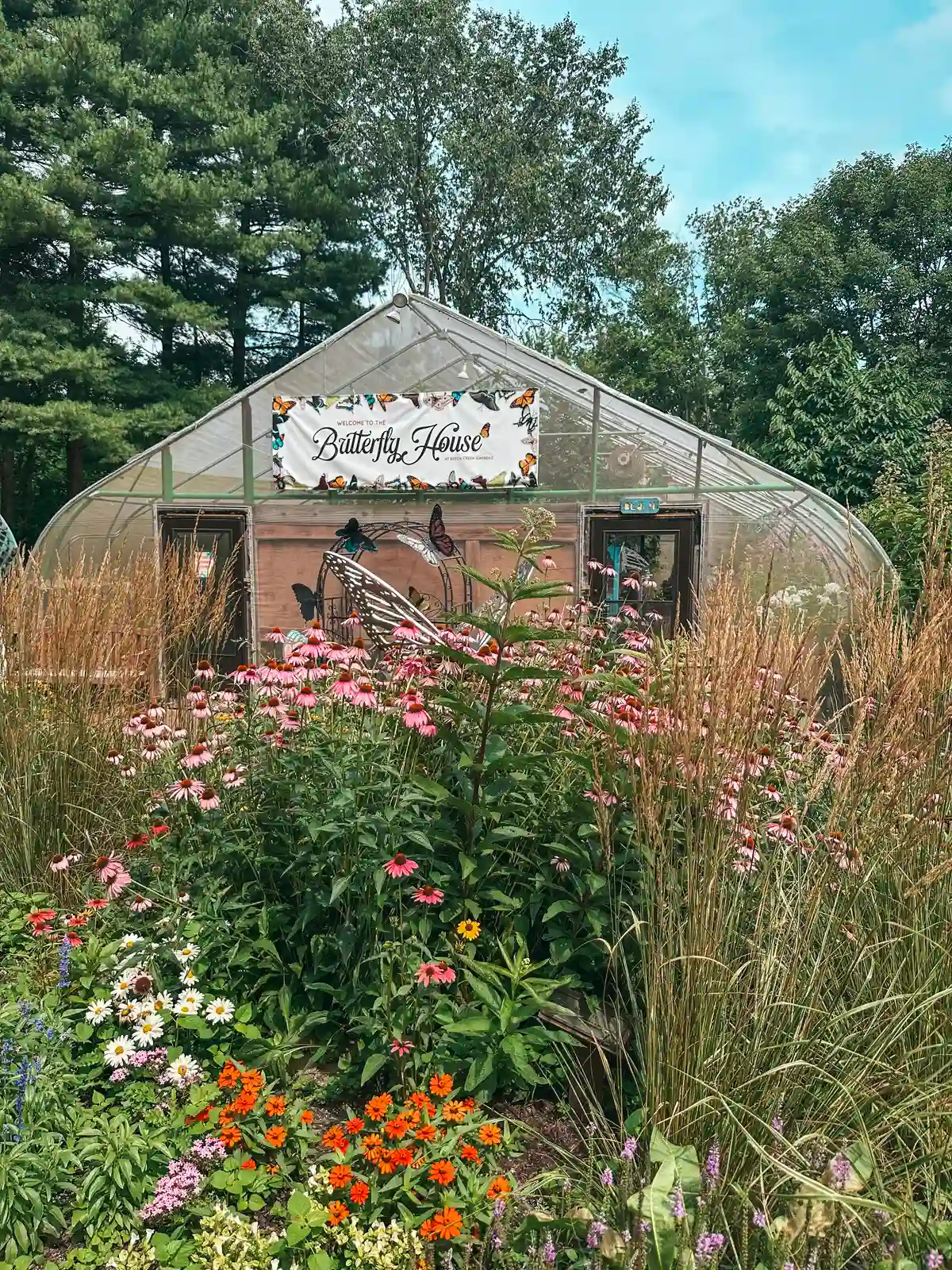 Butterfly House at Beech Creek Botanical Garden and Nature Preserve near Canton Ohio