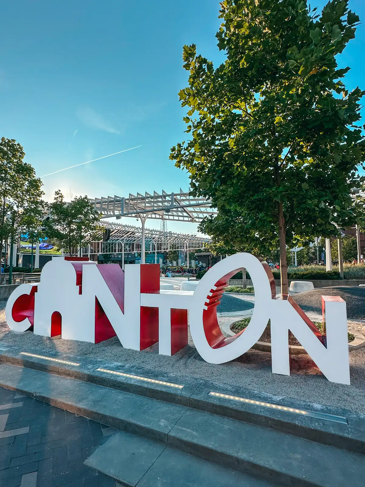 Canton Centennial Plaza sign