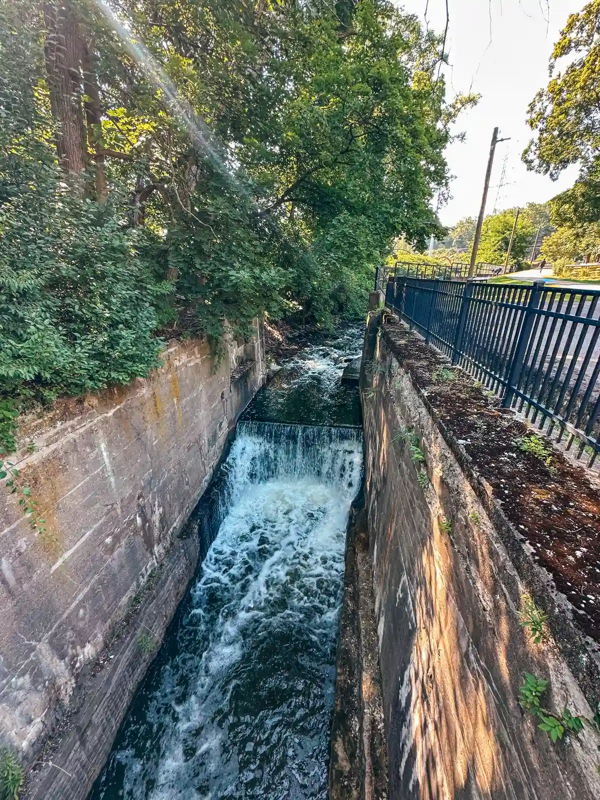 Cascade Locks on the Towpath Trail in Akron Ohio